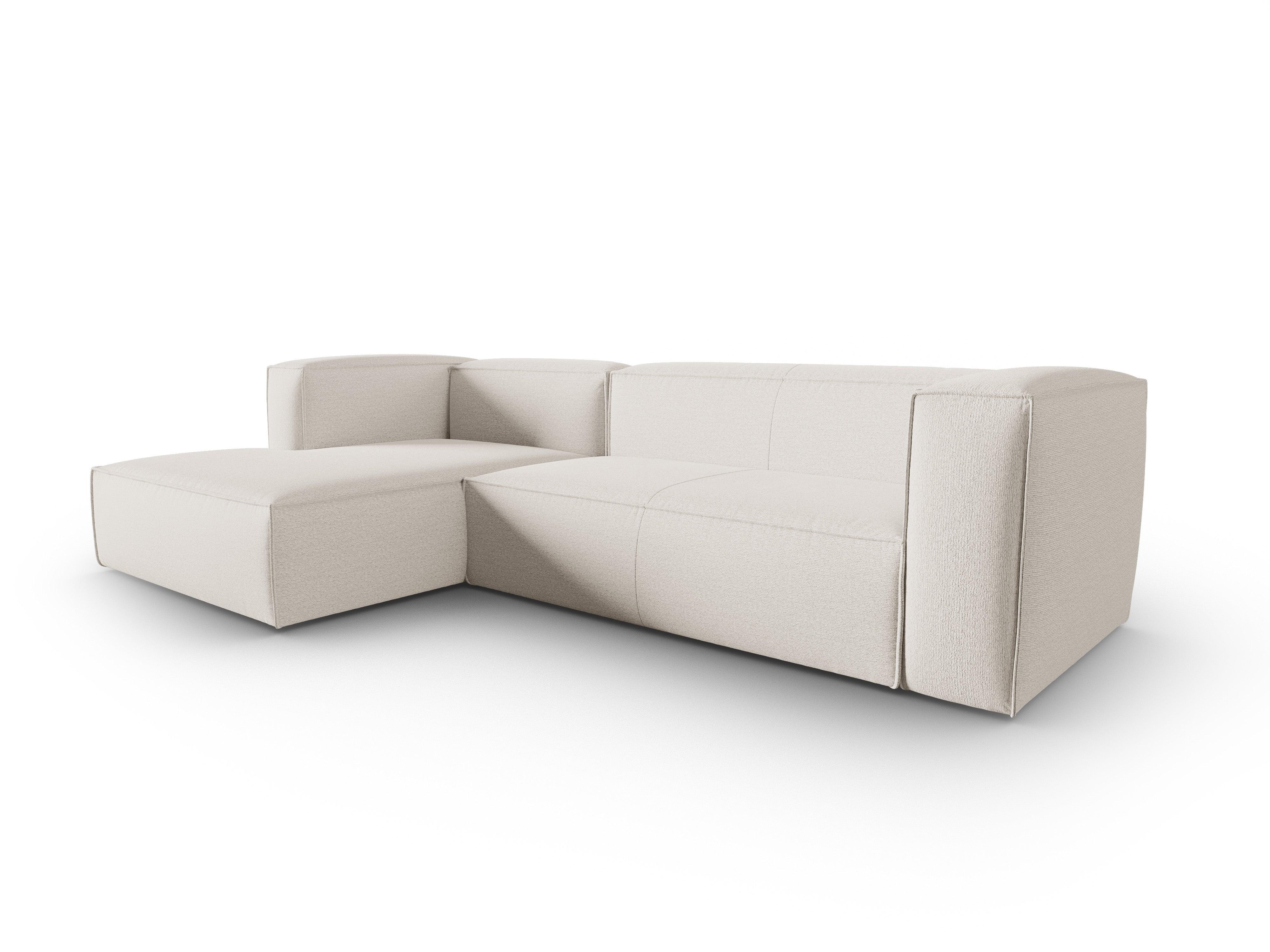 Narożnik 4-osobowy lewostronny MACKAY kość słoniowa boucle Cosmopolitan Design Eye on Design