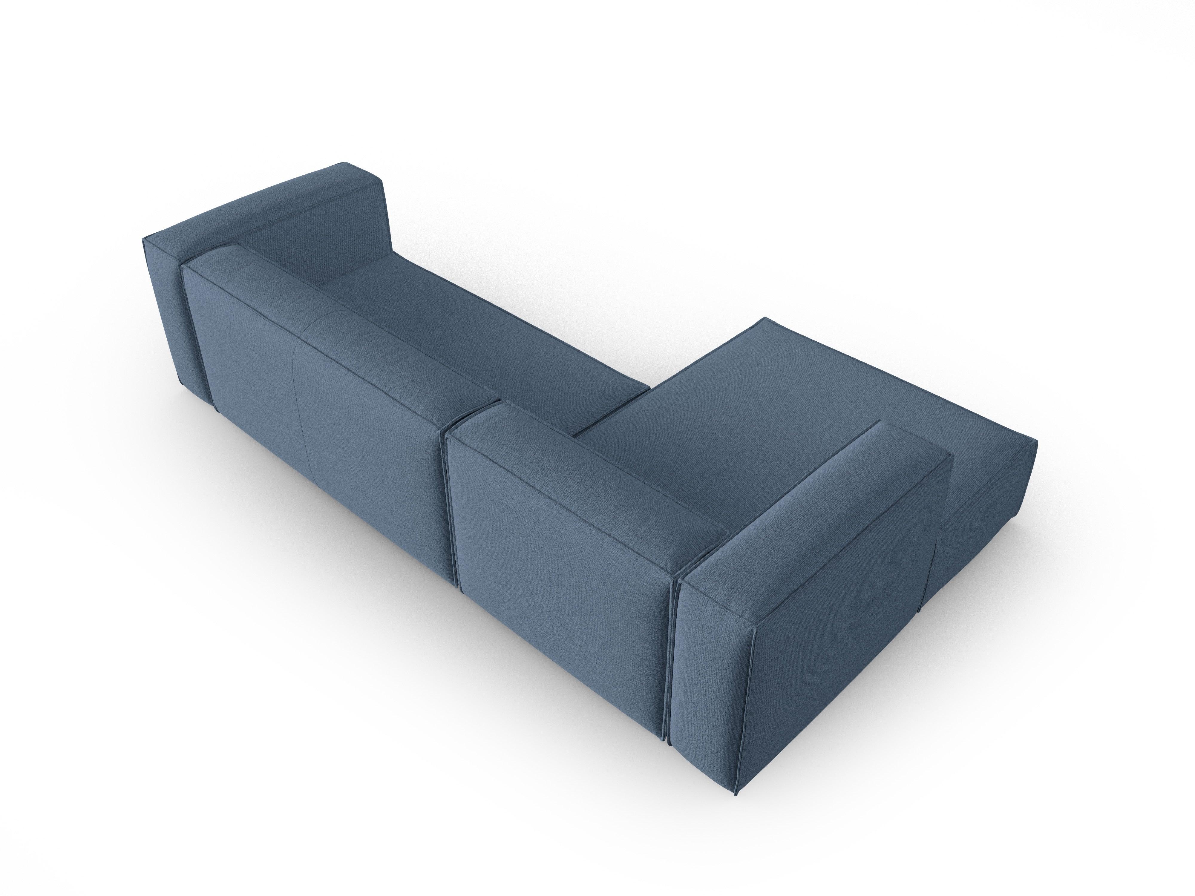 Narożnik 4-osobowy lewostronny MACKAY niebieski boucle Cosmopolitan Design Eye on Design