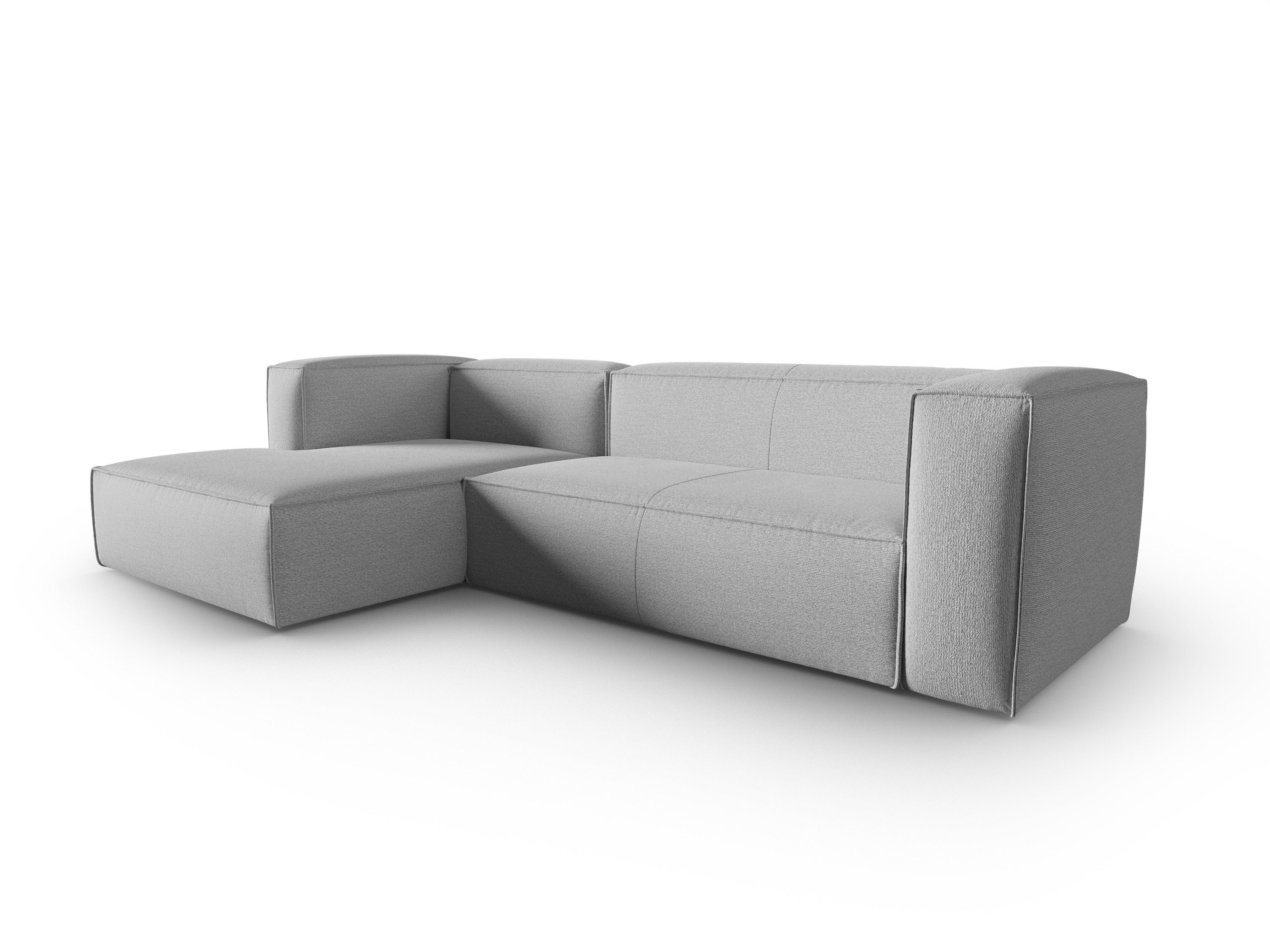 Narożnik 4-osobowy lewostronny MACKAY szary boucle Cosmopolitan Design Eye on Design