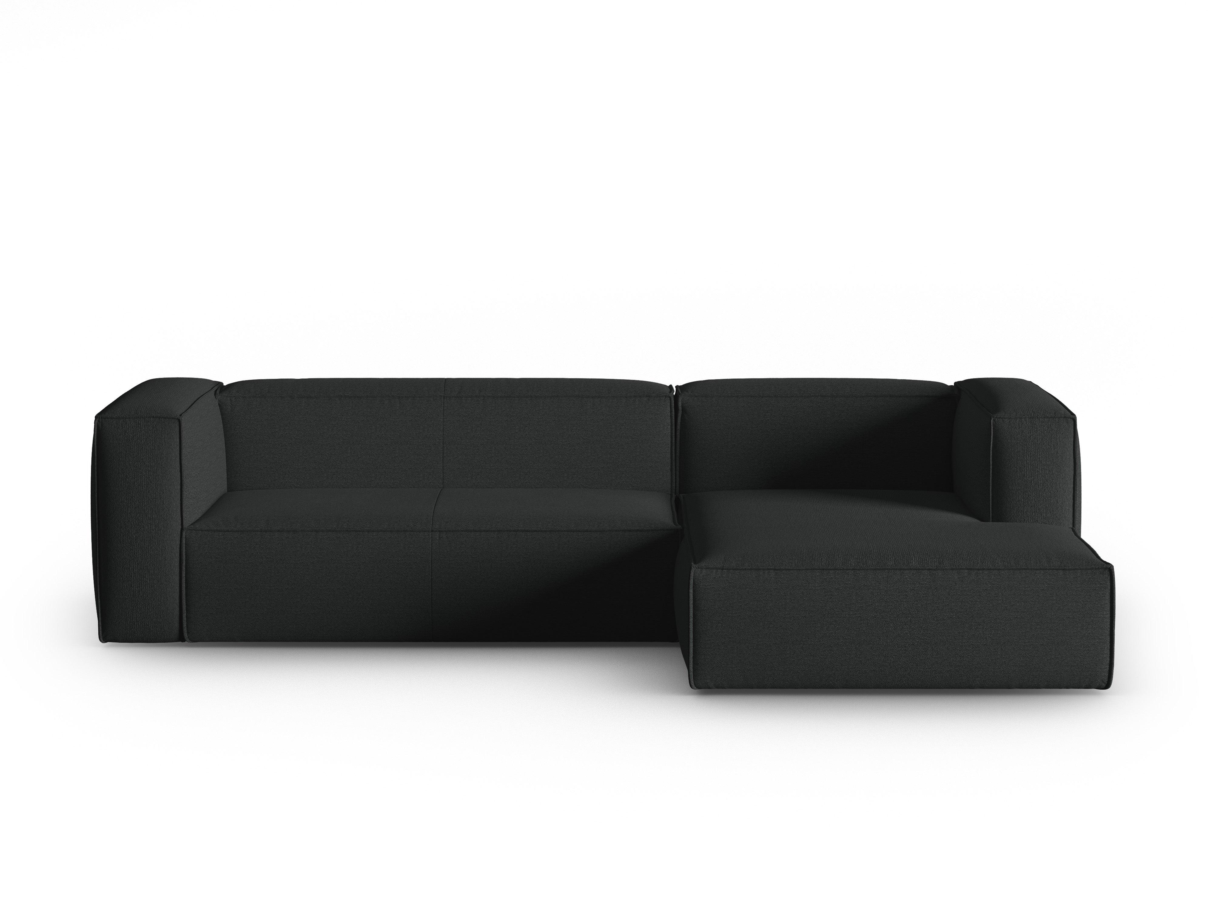 Narożnik 4-osobowy prawostronny MACKAY antracytowy boucle Cosmopolitan Design Eye on Design