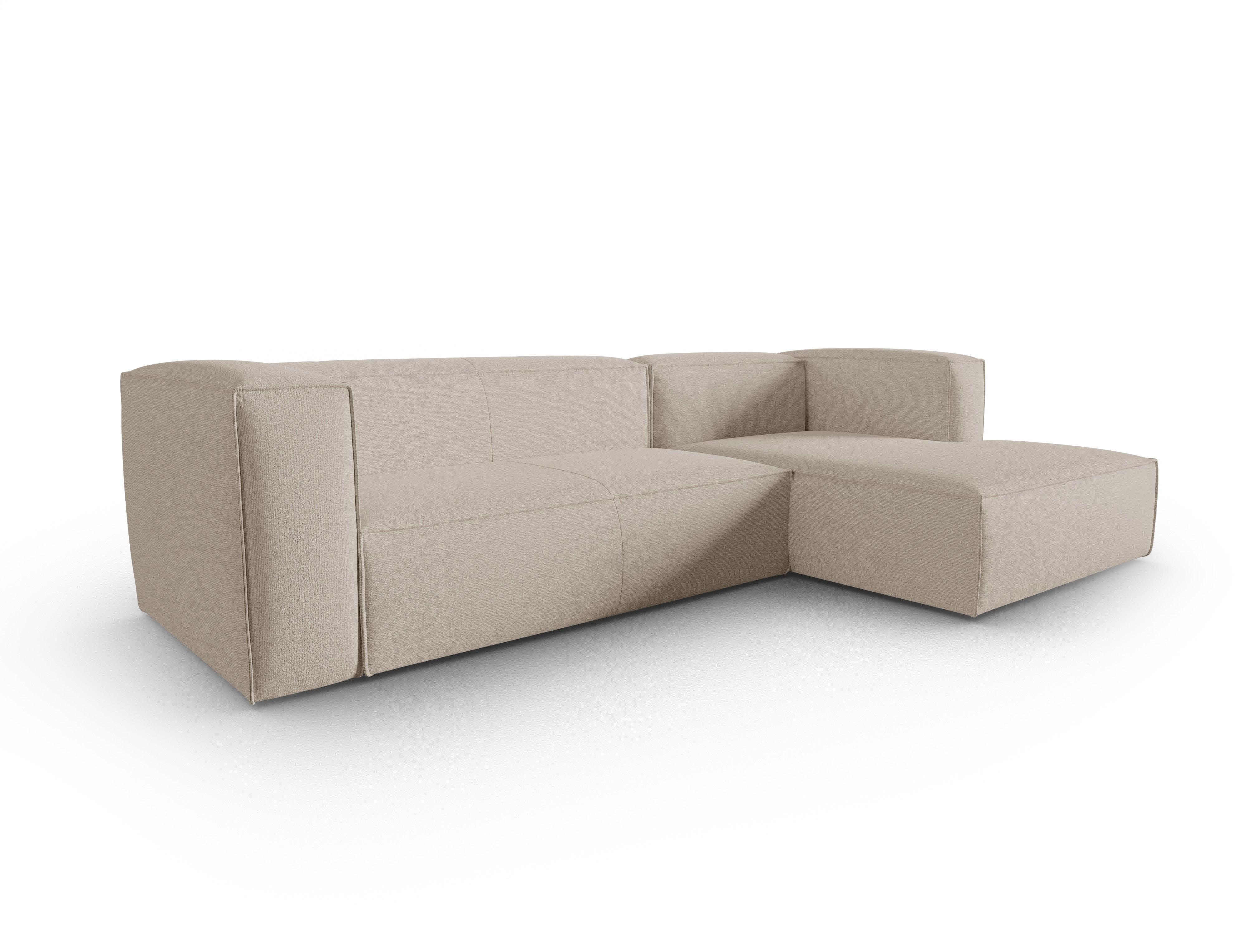Narożnik 4-osobowy prawostronny MACKAY beżowy boucle Cosmopolitan Design Eye on Design
