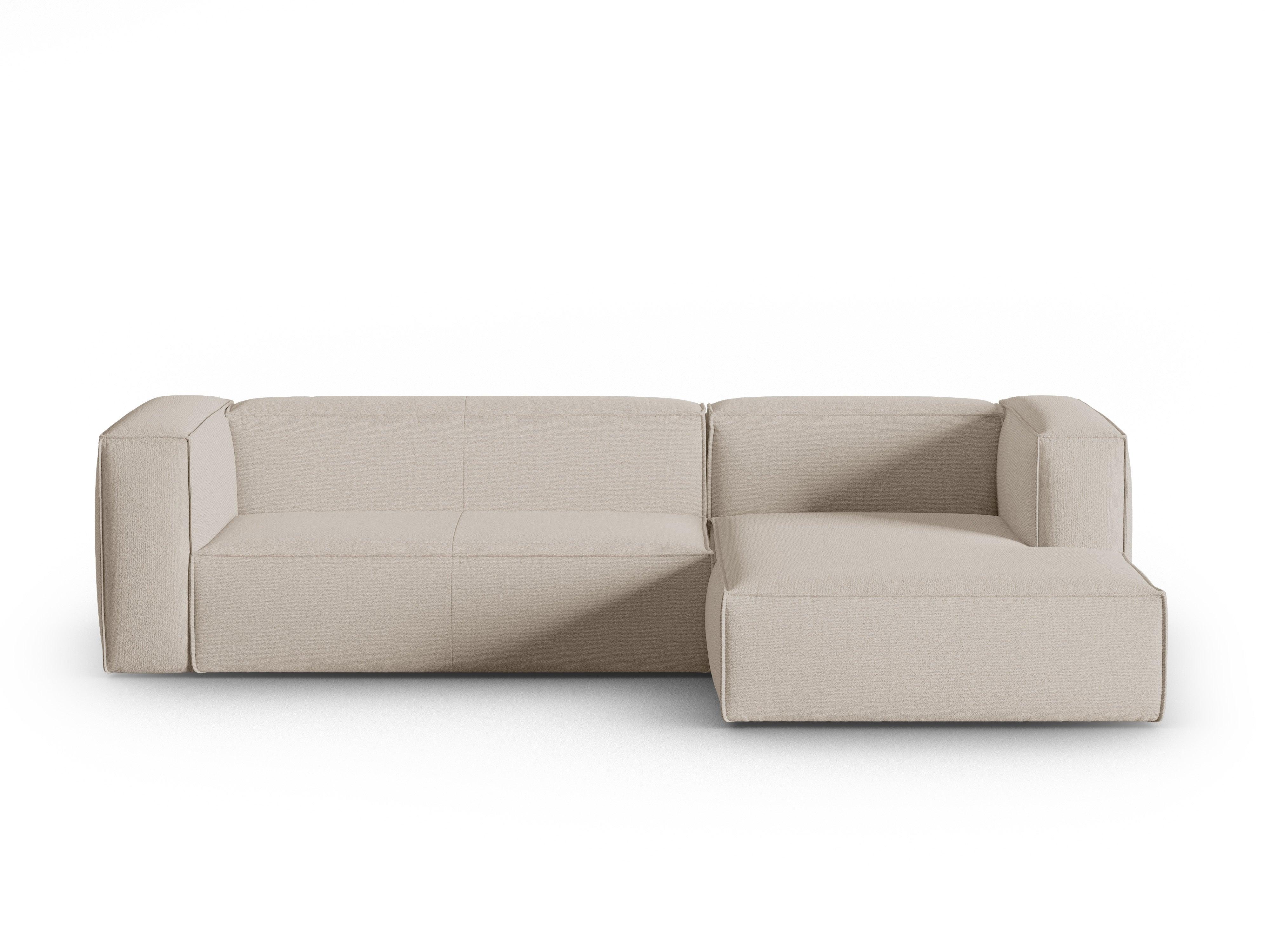 Narożnik 4-osobowy prawostronny MACKAY beżowy boucle Cosmopolitan Design Eye on Design