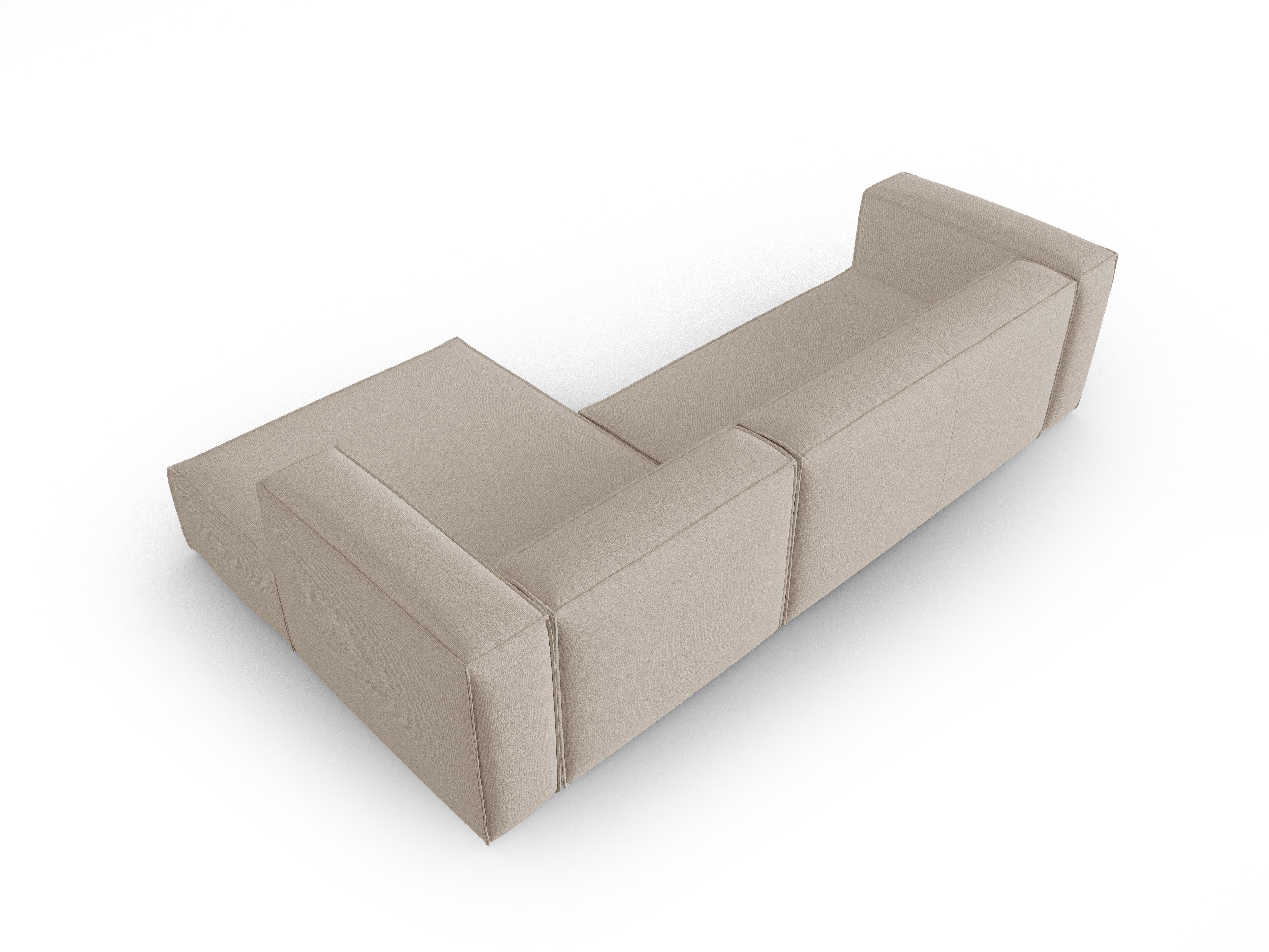 Narożnik 4-osobowy prawostronny MACKAY beżowy boucle Cosmopolitan Design Eye on Design