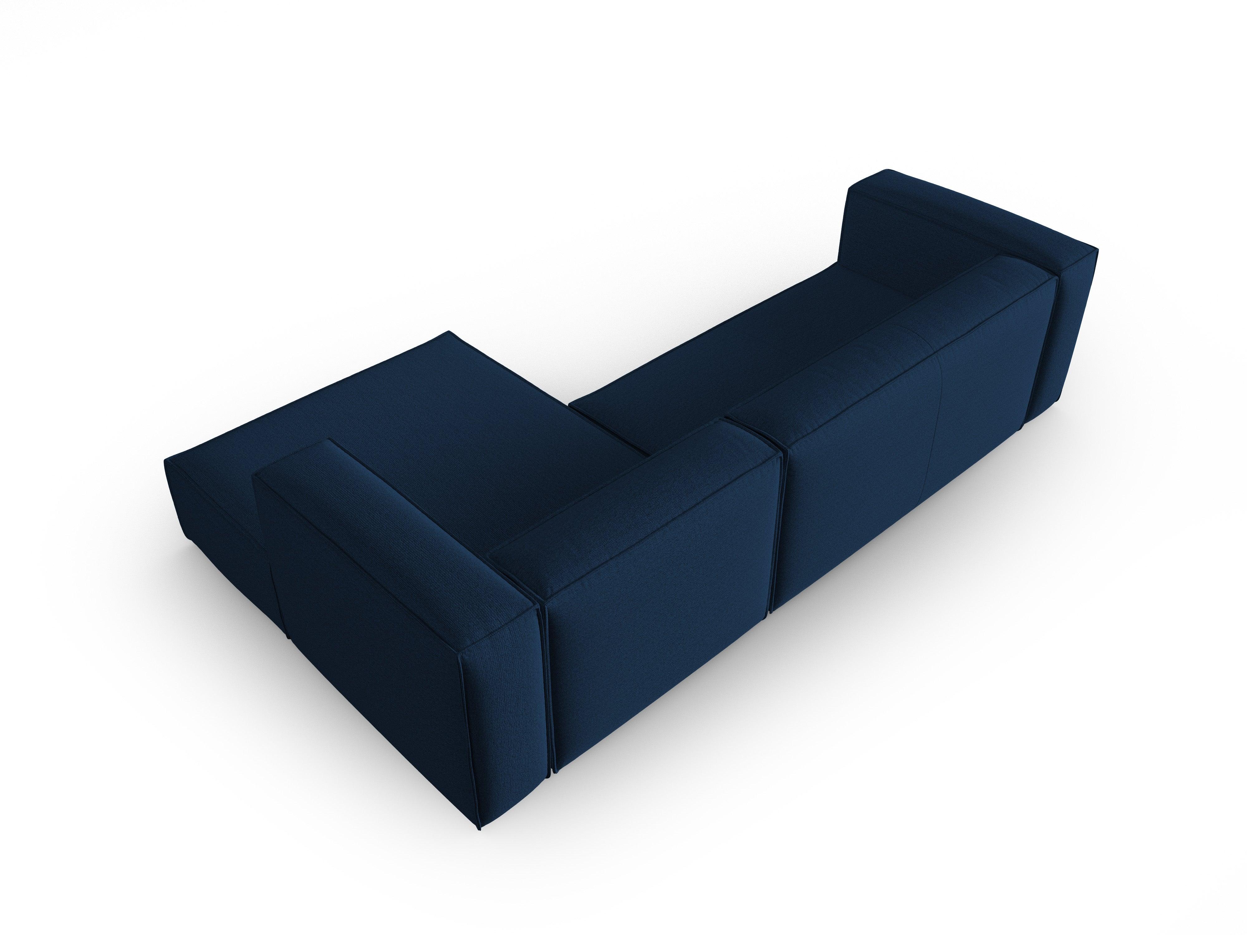 Narożnik 4-osobowy prawostronny MACKAY ciemnoniebieski boucle Cosmopolitan Design Eye on Design