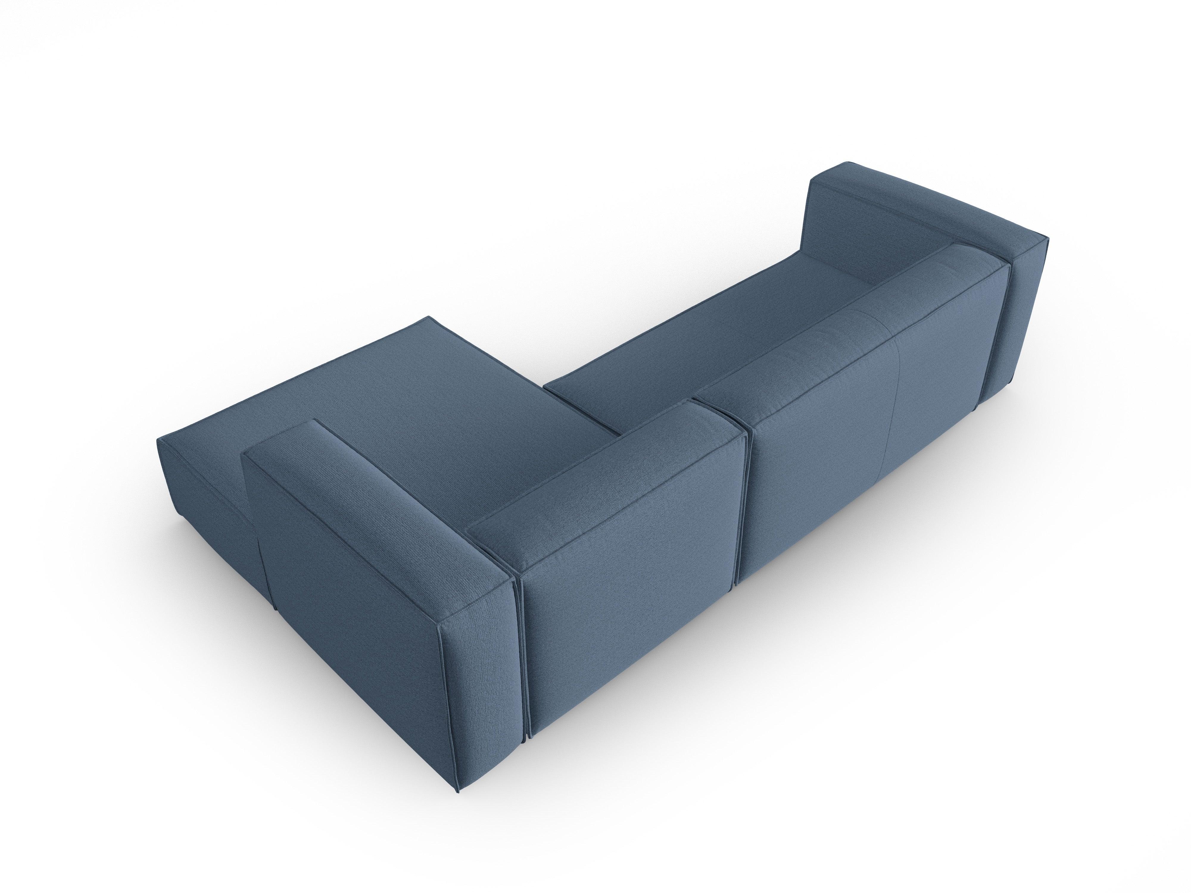 Narożnik 4-osobowy prawostronny MACKAY niebieski boucle Cosmopolitan Design Eye on Design