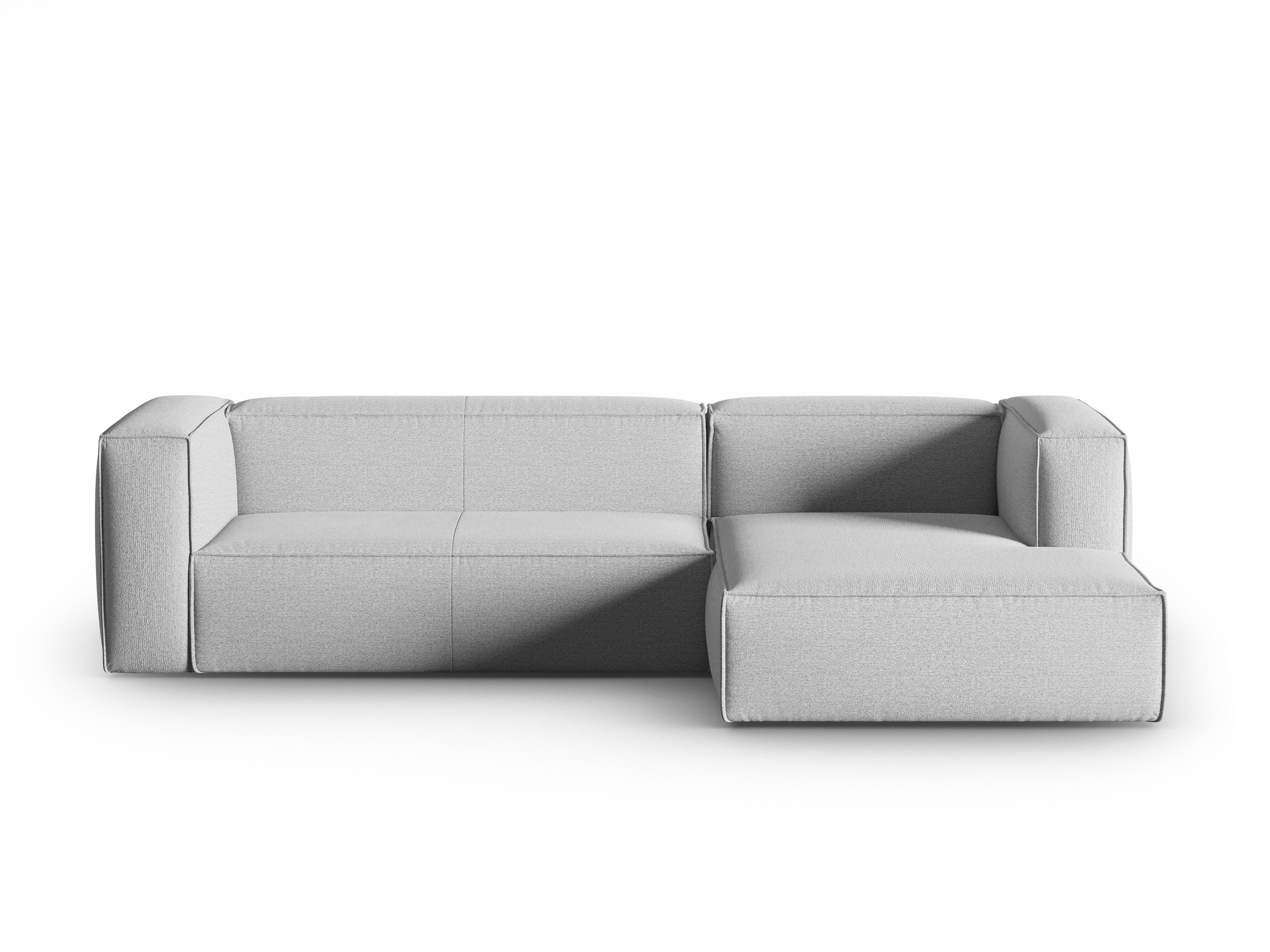 Narożnik 4-osobowy prawostronny MACKAY szary boucle Cosmopolitan Design Eye on Design