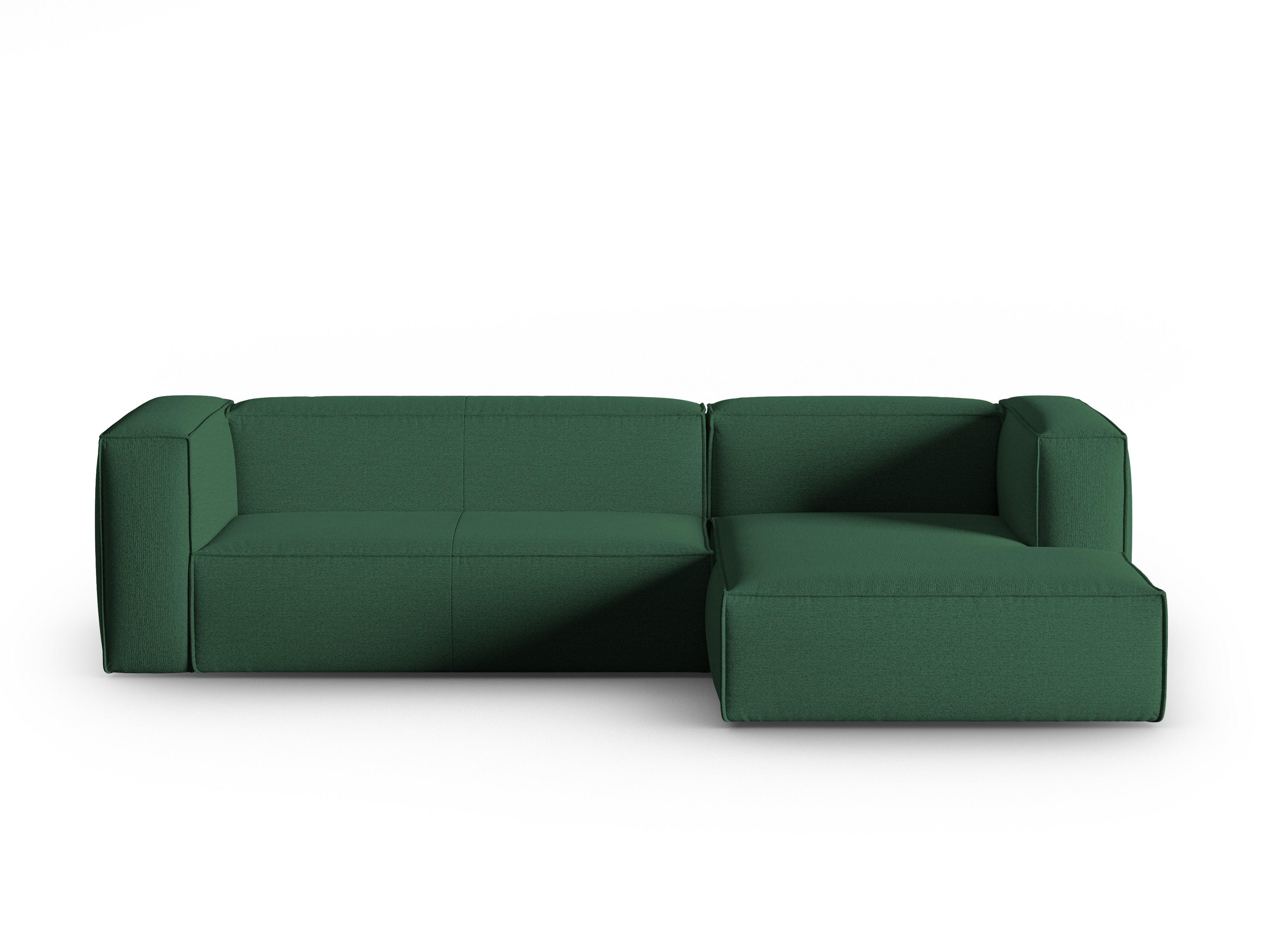 Narożnik 4-osobowy prawostronny MACKAY zielony boucle Cosmopolitan Design Eye on Design