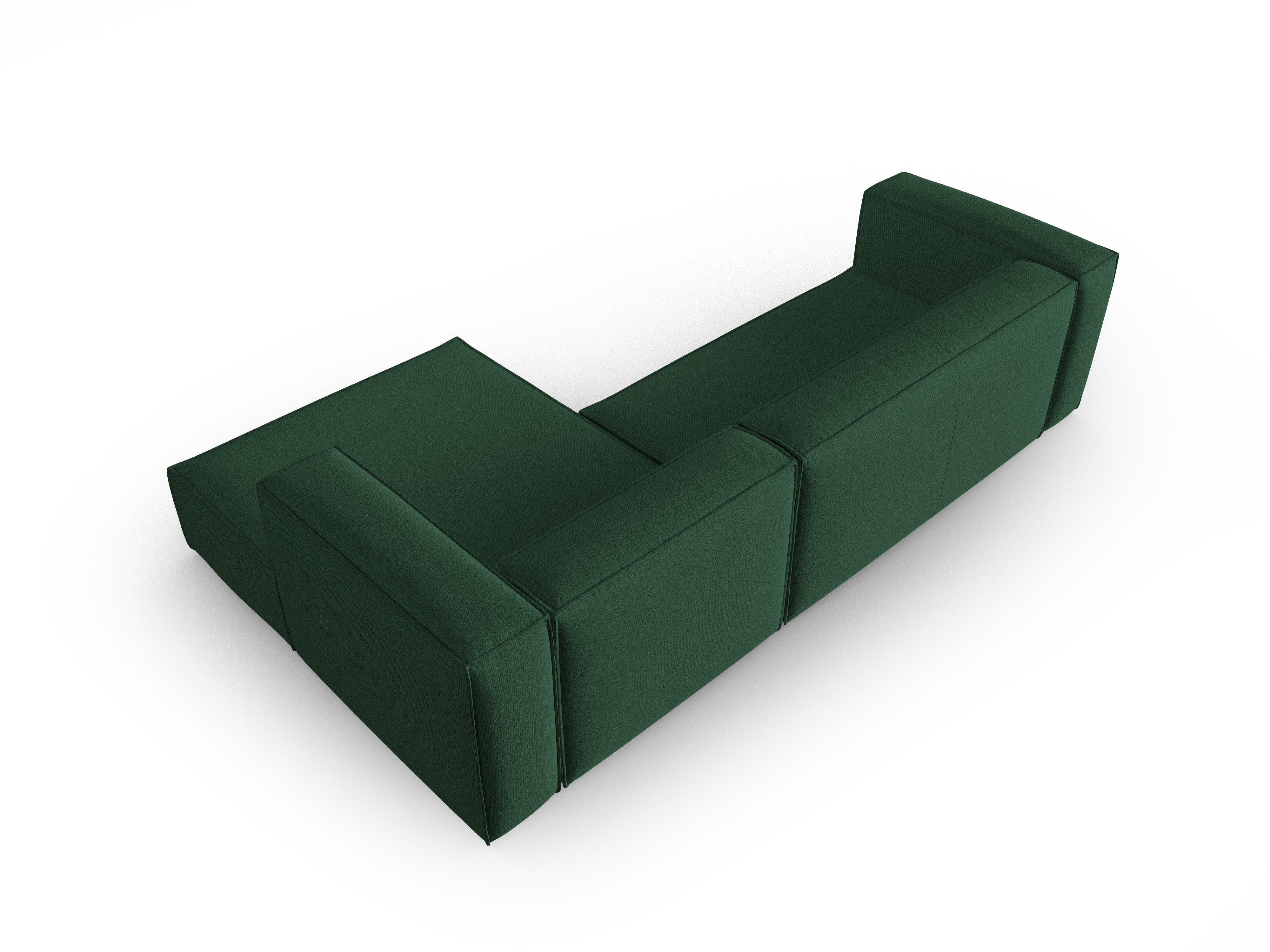 Narożnik 4-osobowy prawostronny MACKAY zielony boucle Cosmopolitan Design Eye on Design