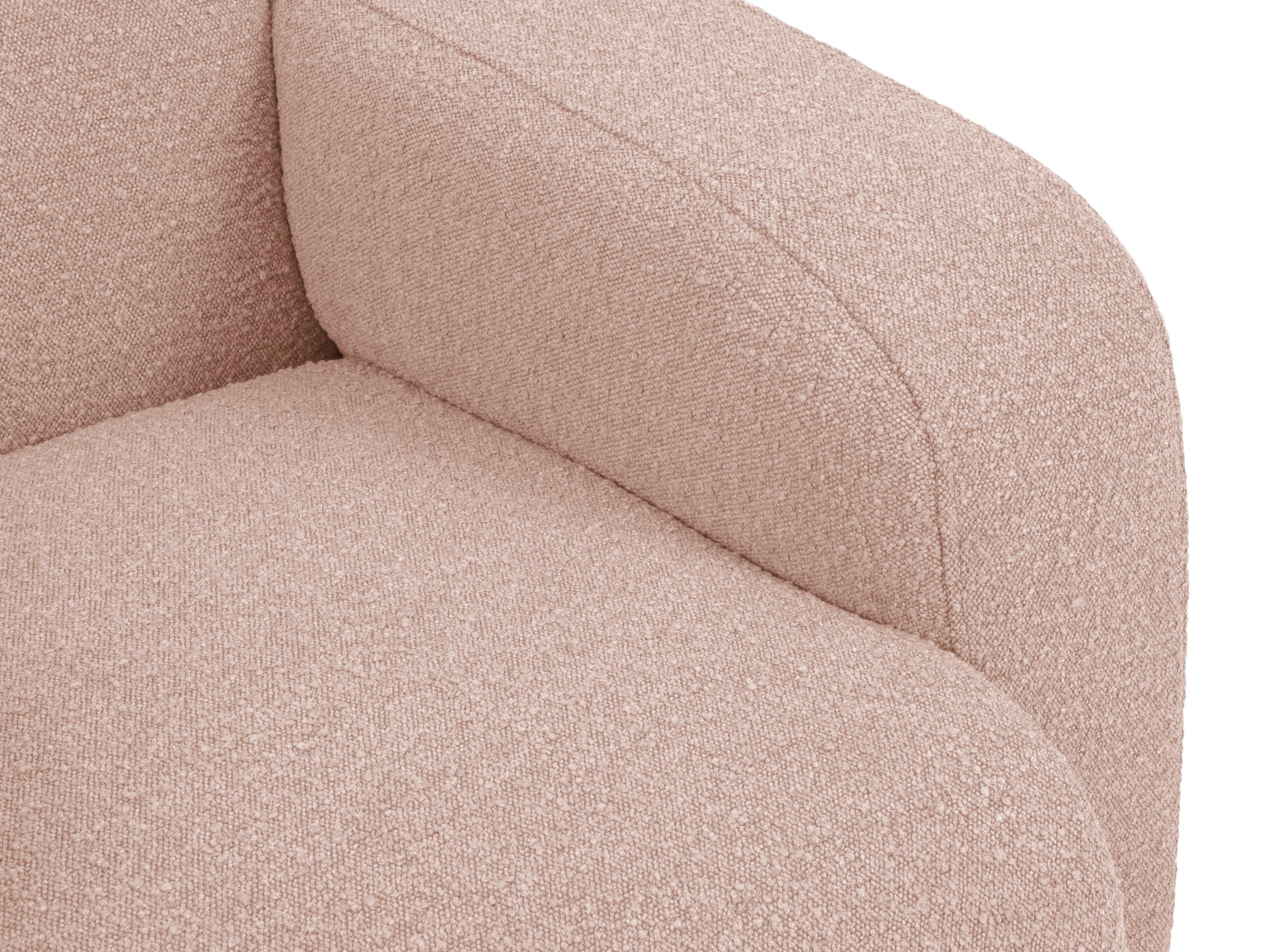 Narożnik lewostronny w tkaninie boucle 4-osobowy LOLA różowy Windsor & Co Eye on Design