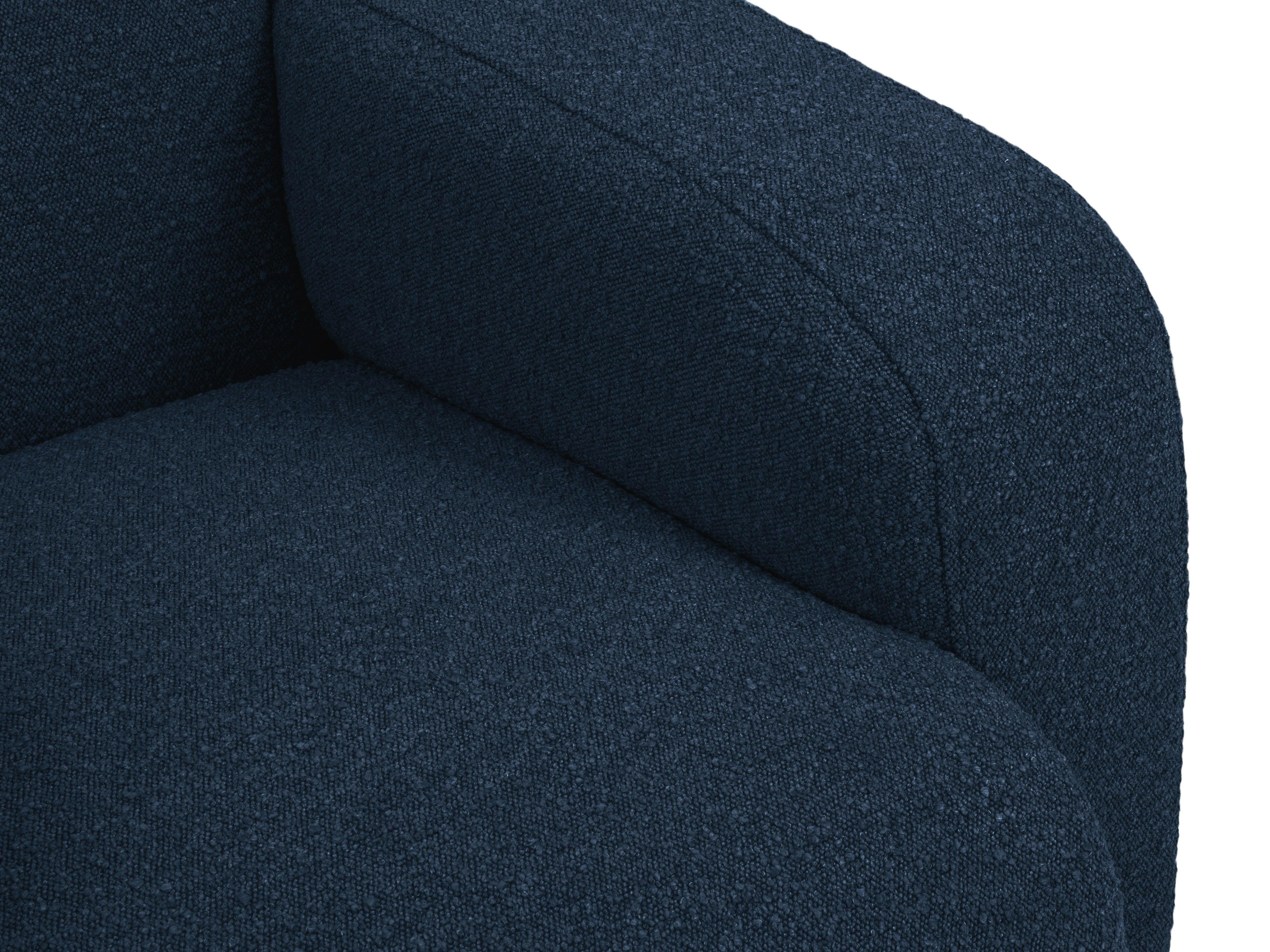 Narożnik lewostronny w tkaninie boucle 6-osobowy LOLA ciemnoniebieski Windsor & Co Eye on Design