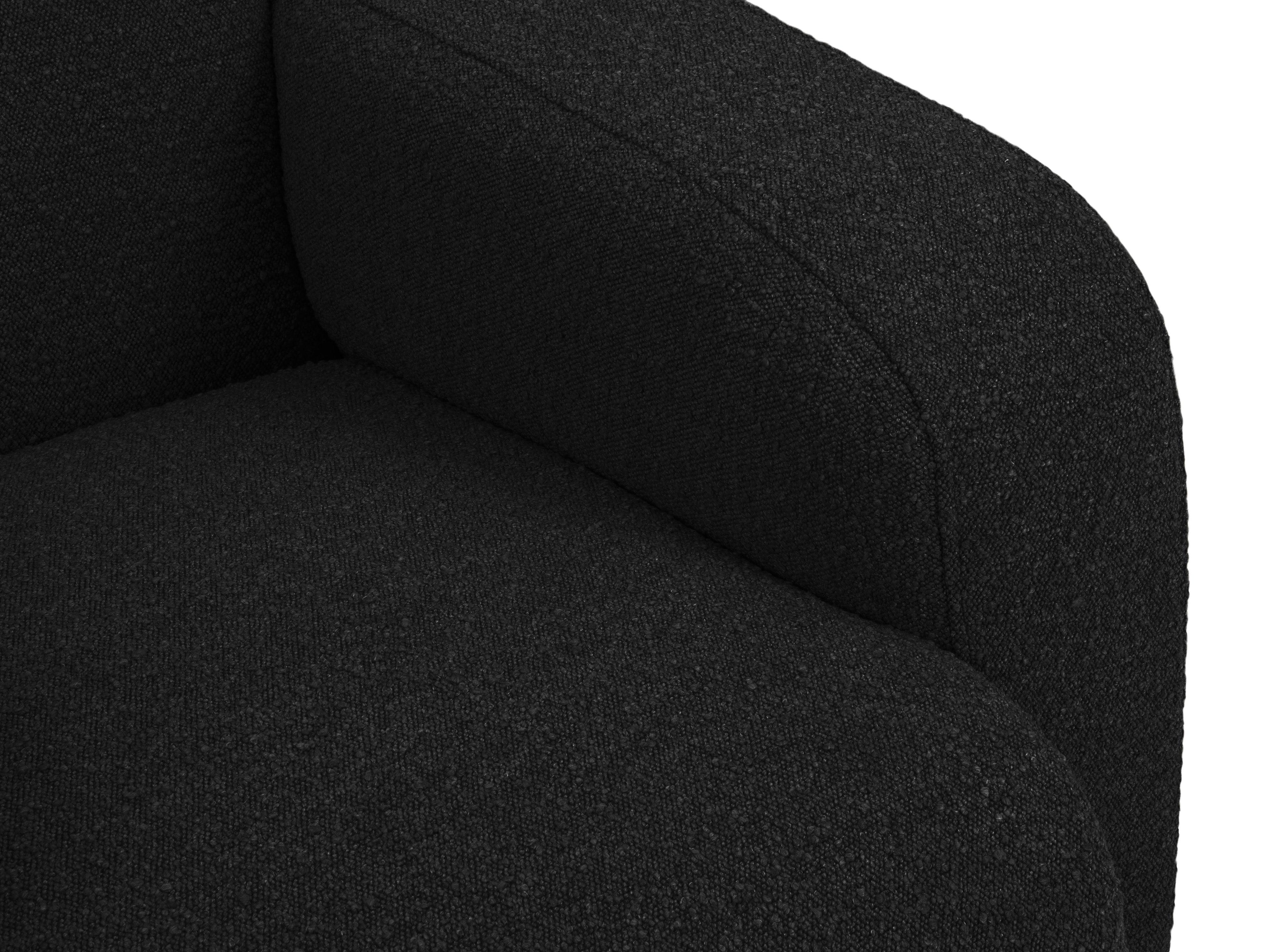 Narożnik lewostronny w tkaninie boucle 6-osobowy LOLA czarny Windsor & Co Eye on Design