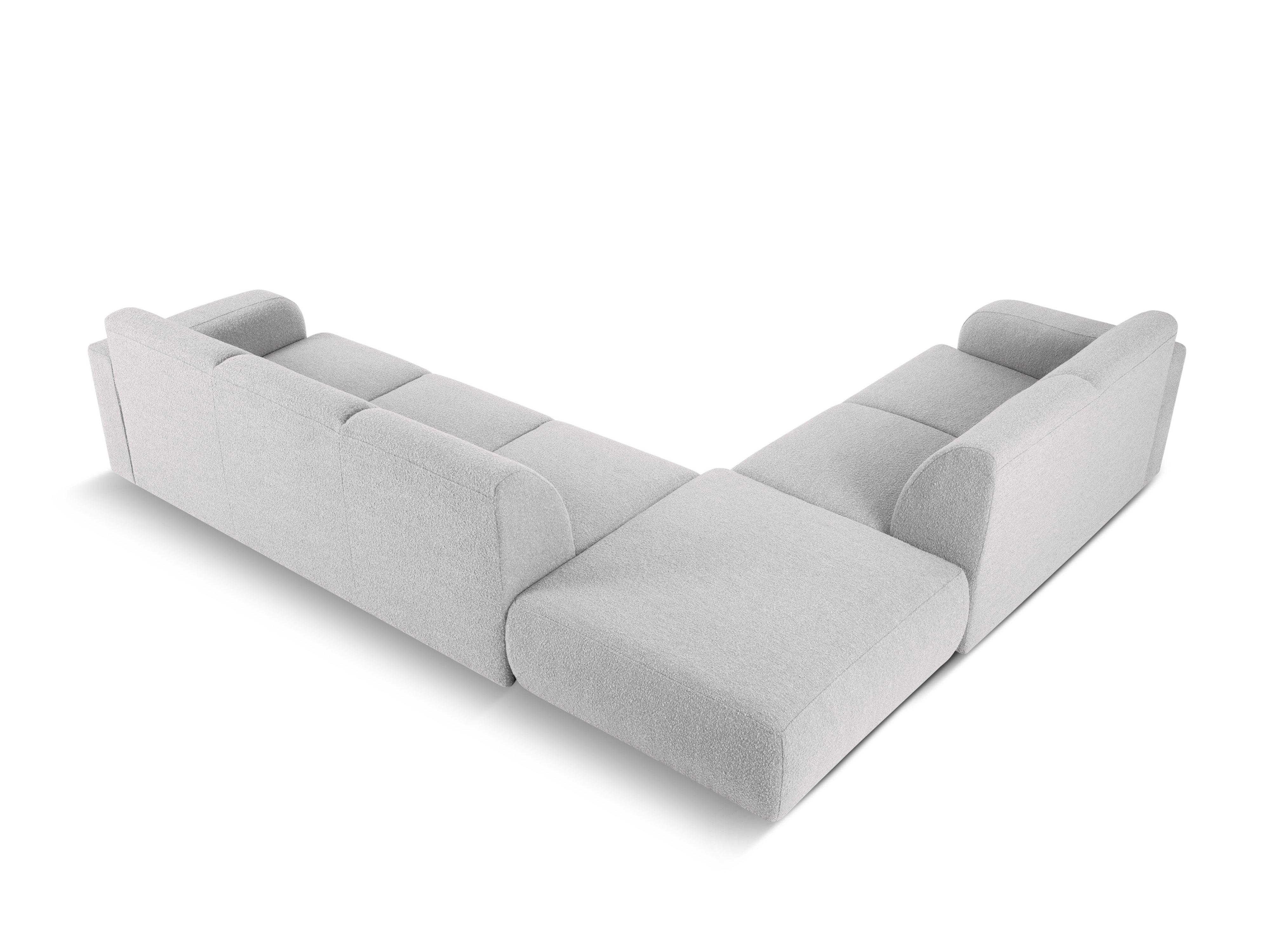 Narożnik lewostronny w tkaninie boucle 6-osobowy LOLA jasnoszary Windsor & Co Eye on Design