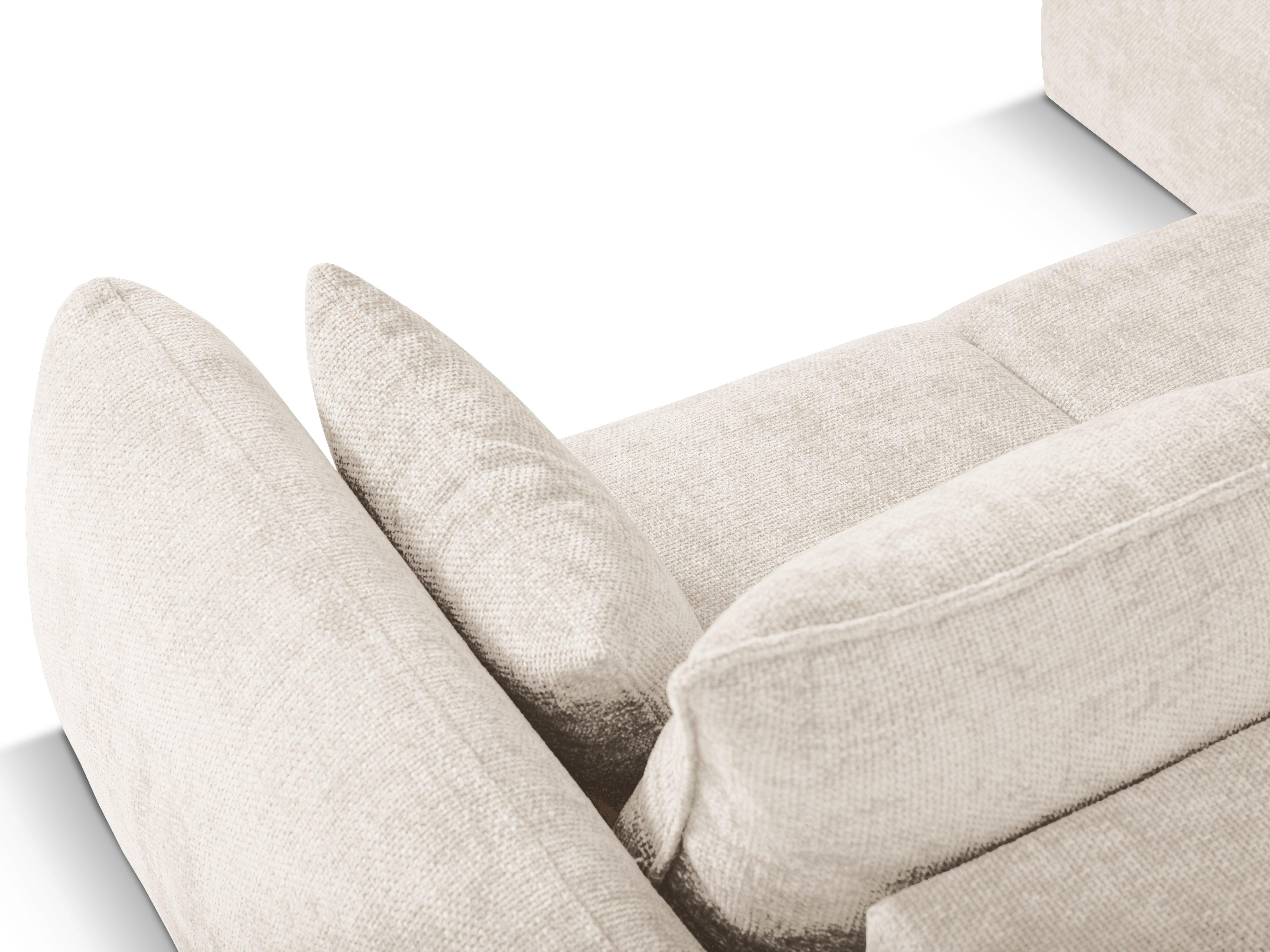 Narożnik lewostronny z funkcją spania MATERA jasnobeżowy szenil Cosmopolitan Design Eye on Design