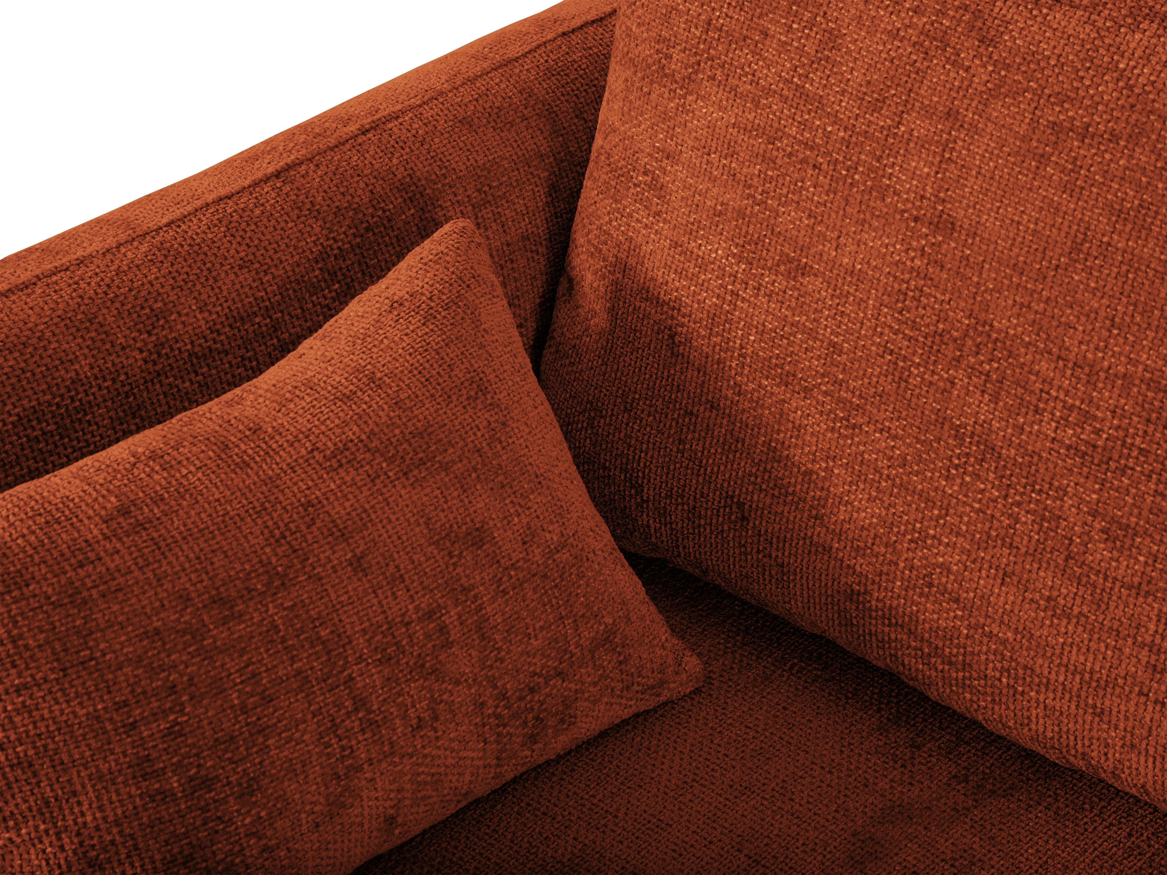 Narożnik lewostronny z funkcją spania MATERA terracotta szenil Cosmopolitan Design Eye on Design