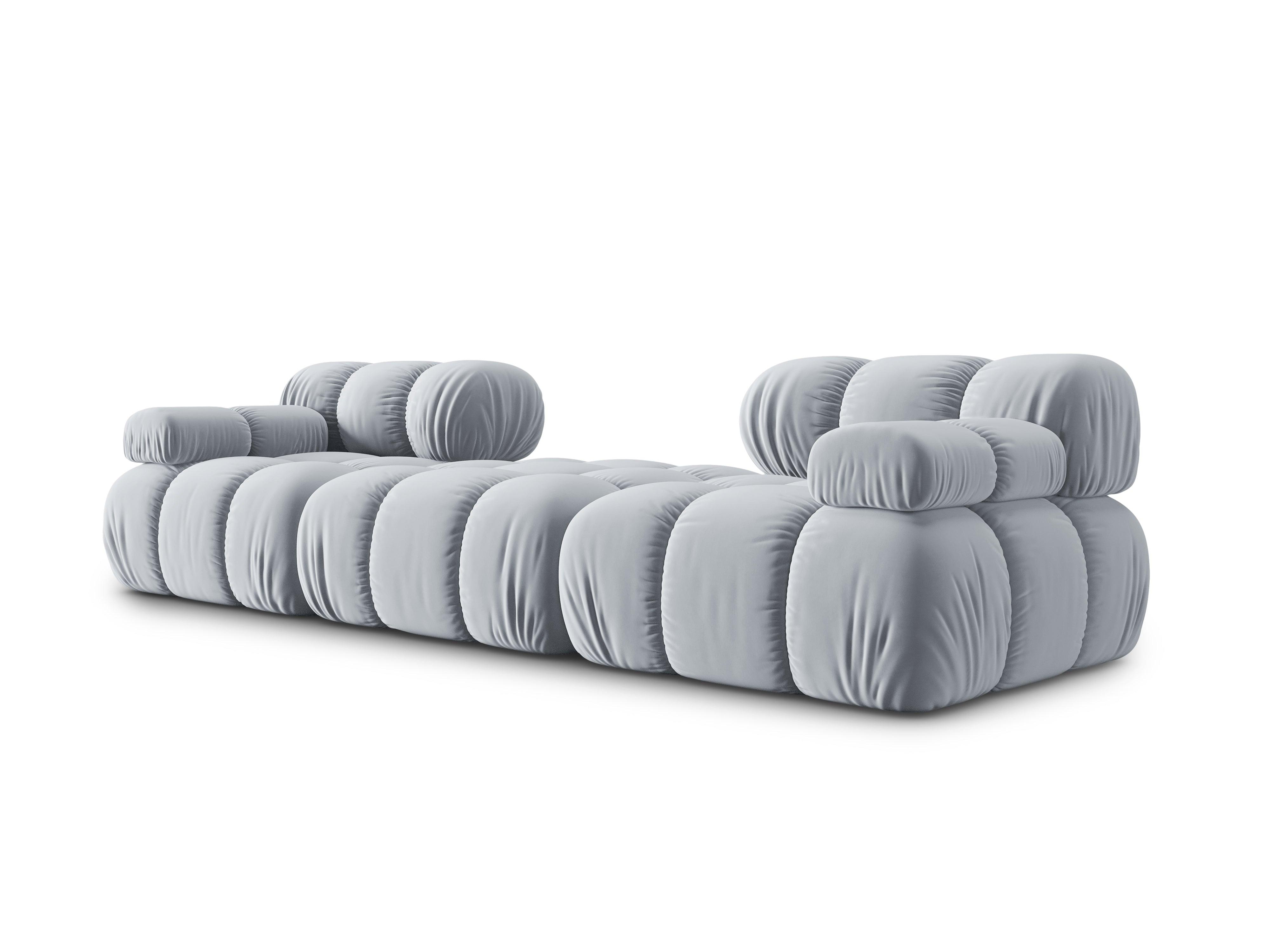 Narożnik modułowy aksamitny 3-osobowy TROPEA jasnoniebieski Milo Casa Eye on Design
