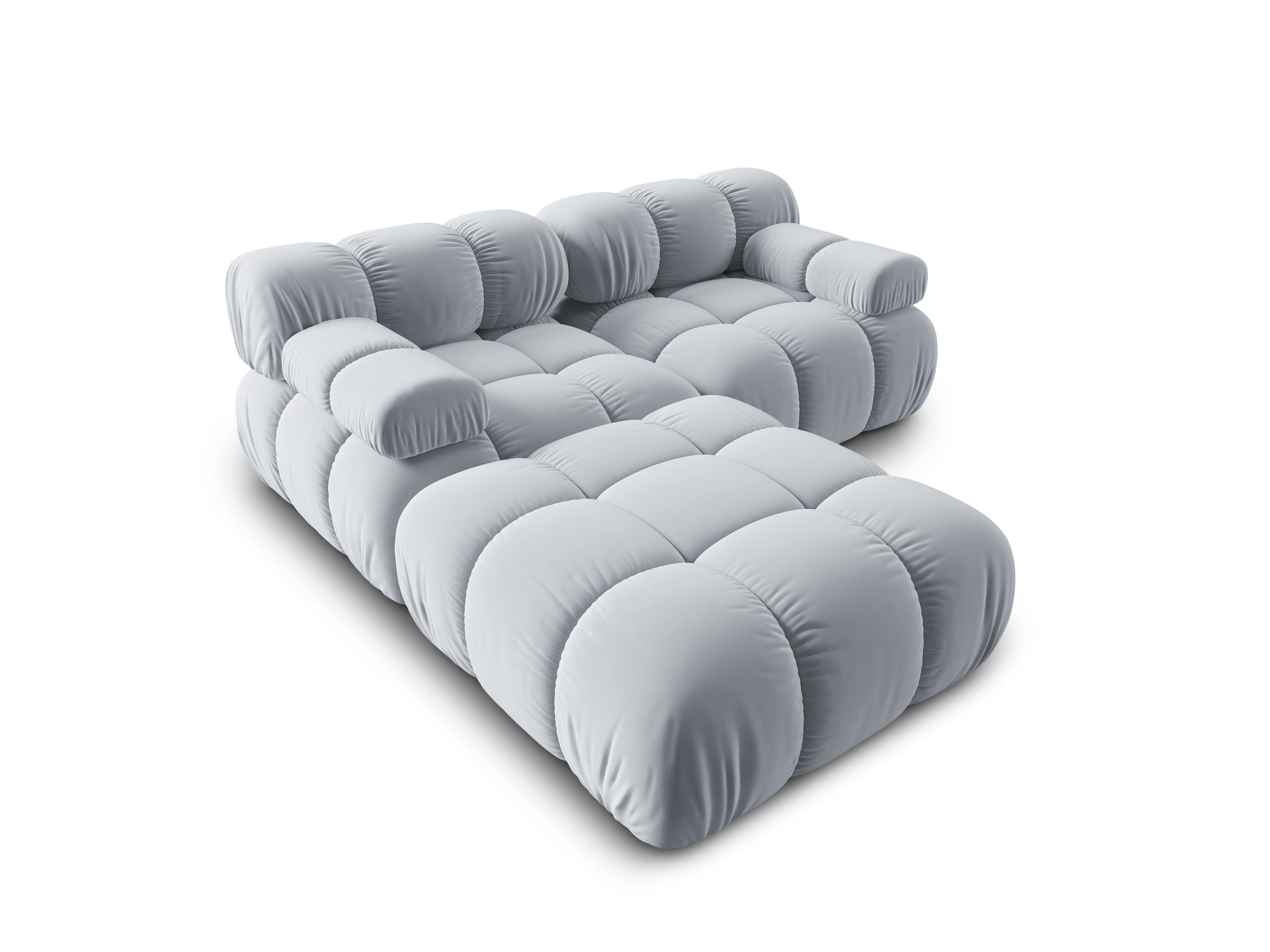 Narożnik modułowy aksamitny 3-osobowy TROPEA jasnoniebieski Milo Casa Eye on Design