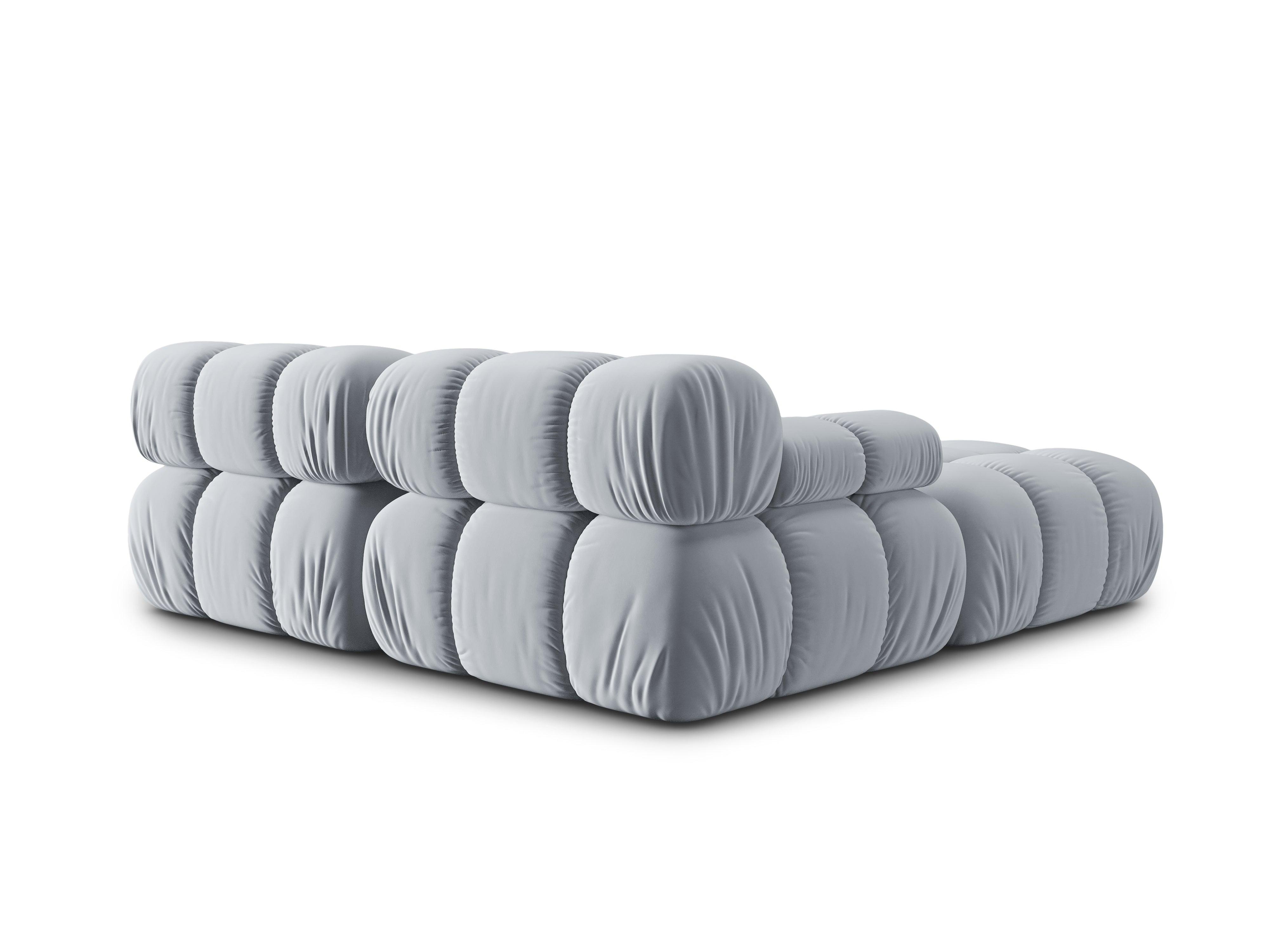 Narożnik modułowy aksamitny 3-osobowy TROPEA jasnoniebieski Milo Casa Eye on Design