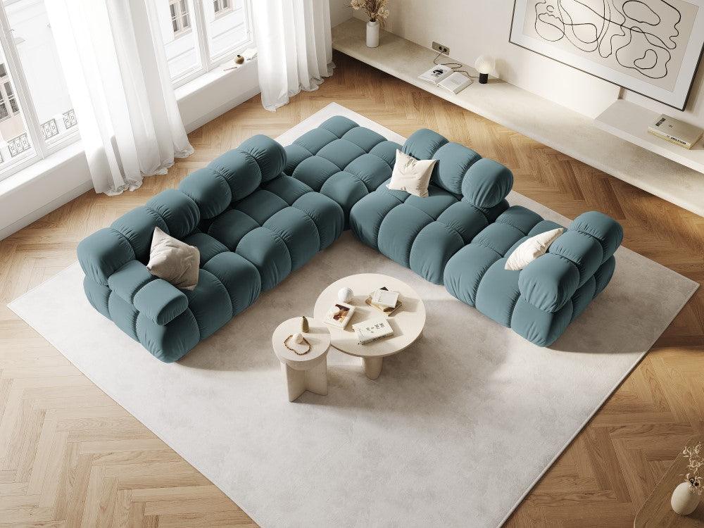 Narożnik modułowy aksamitny 4-osobowy TROPEA petrol Milo Casa Eye on Design