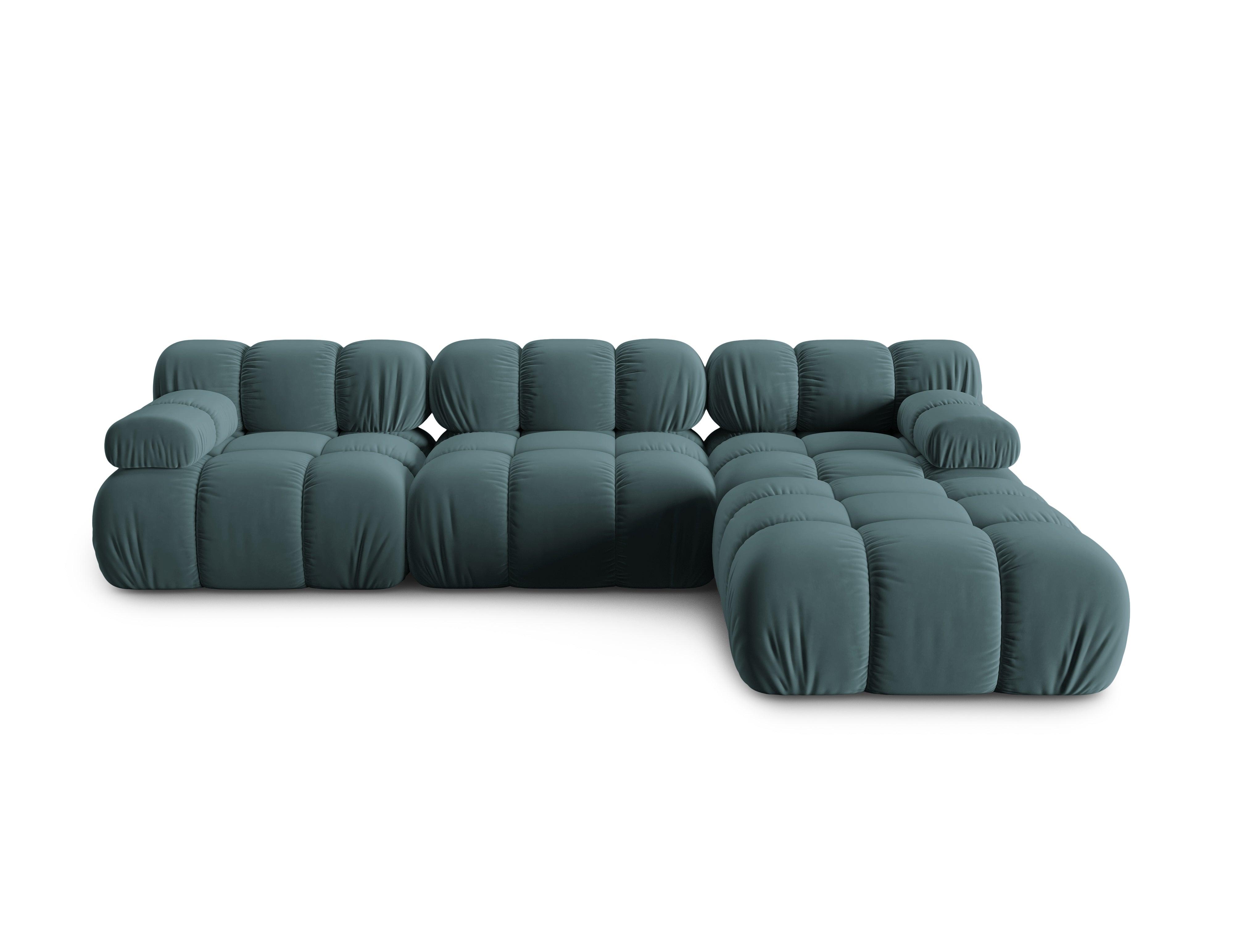 Narożnik modułowy aksamitny 4-osobowy TROPEA petrol Milo Casa Eye on Design