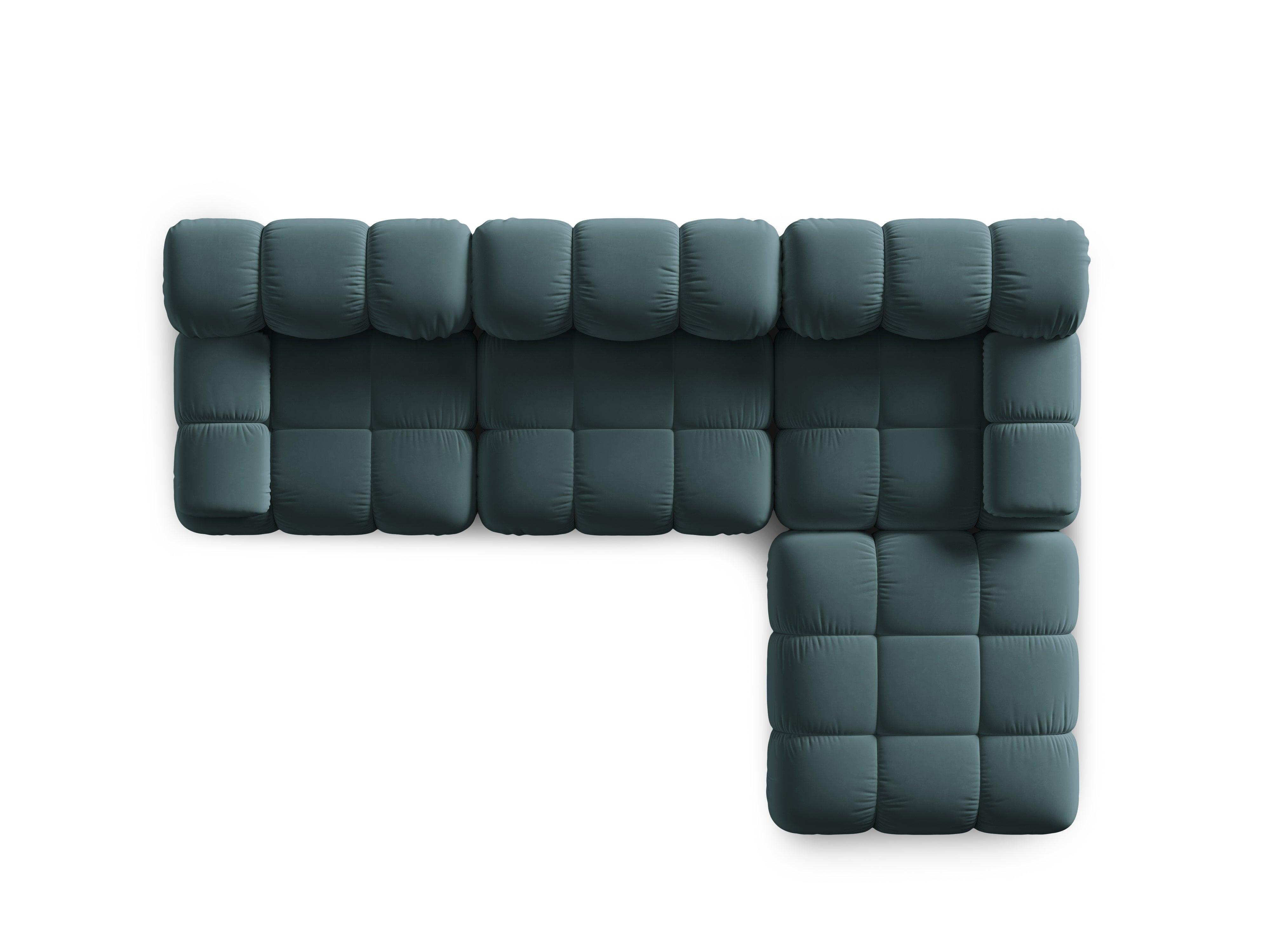 Narożnik modułowy aksamitny 4-osobowy TROPEA petrol Milo Casa Eye on Design