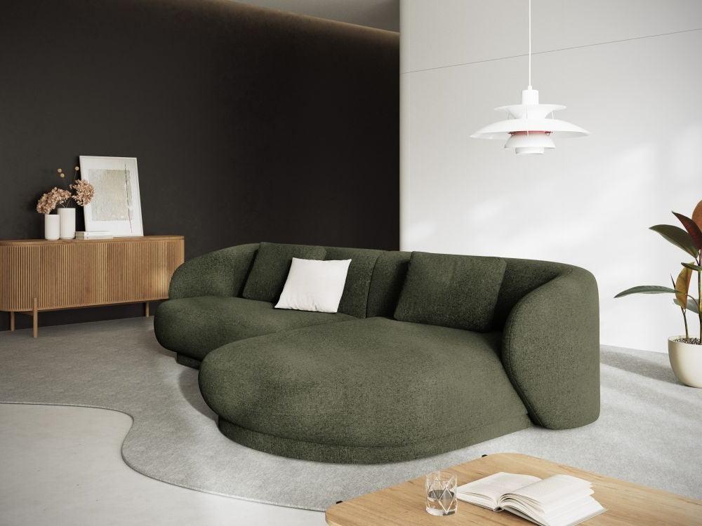 Narożnik prawostronny CAMDEN zielony szenil Cosmopolitan Design Eye on Design