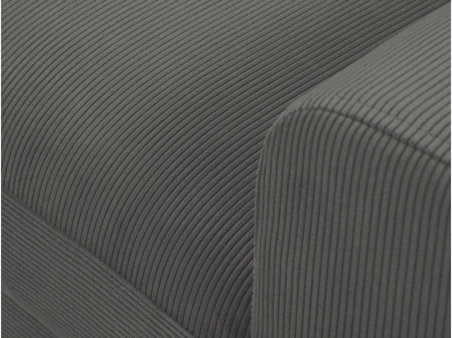 Narożnik prawostronny sztruksowy z funkcją spania KYOTO szary Cosmopolitan Design Eye on Design