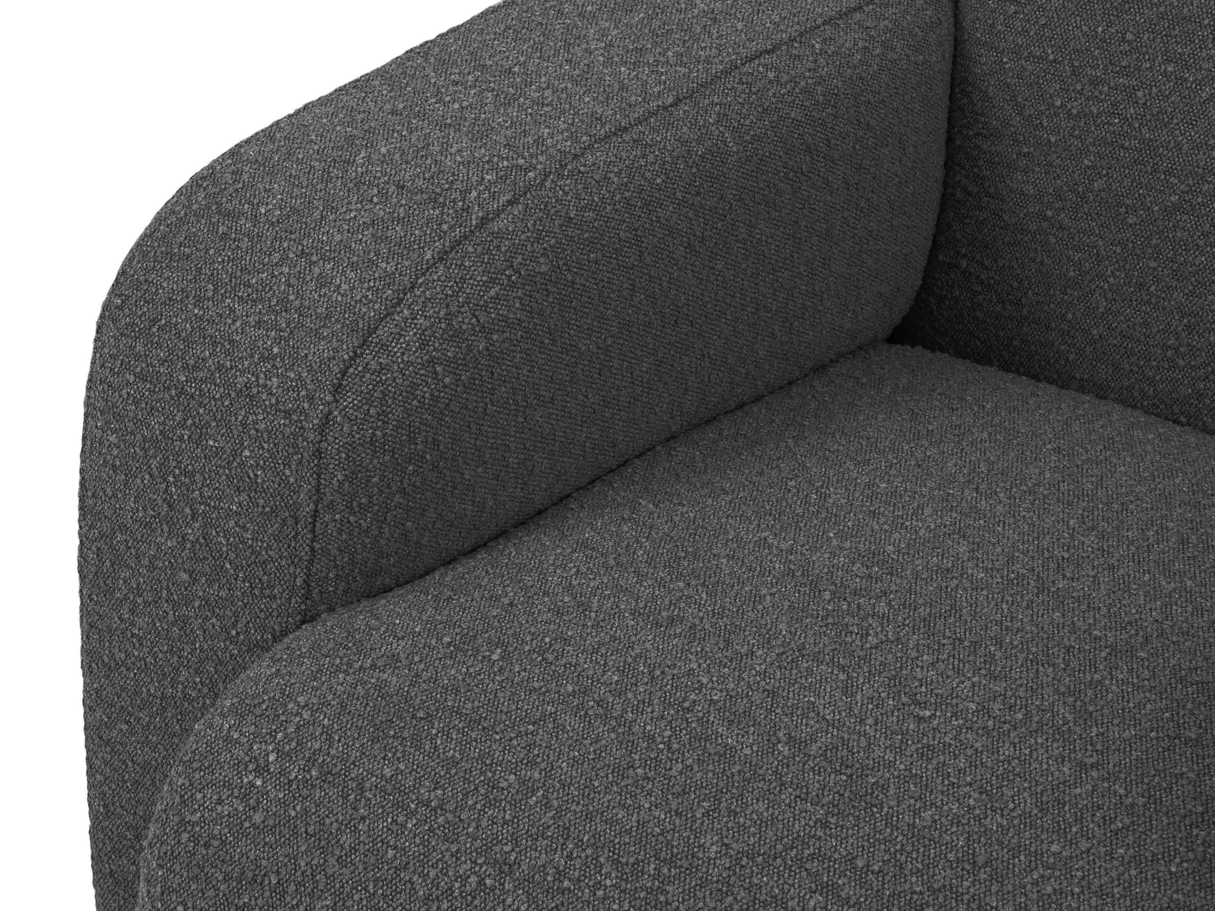 Narożnik prawostronny w tkaninie boucle 4-osobowy LOLA ciemnoszary Windsor & Co Eye on Design