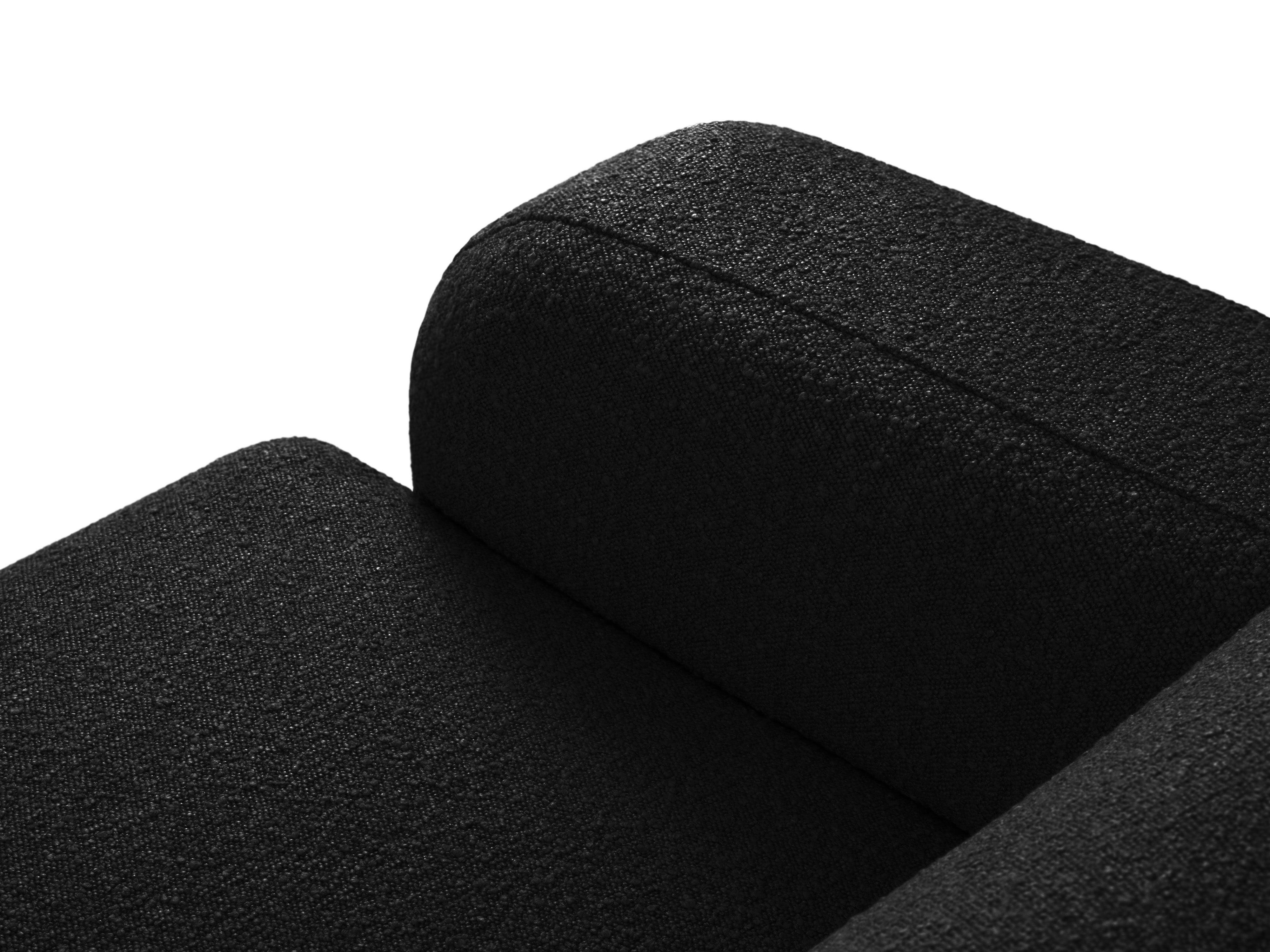 Narożnik prawostronny w tkaninie boucle 4-osobowy LOLA czarny Windsor & Co Eye on Design