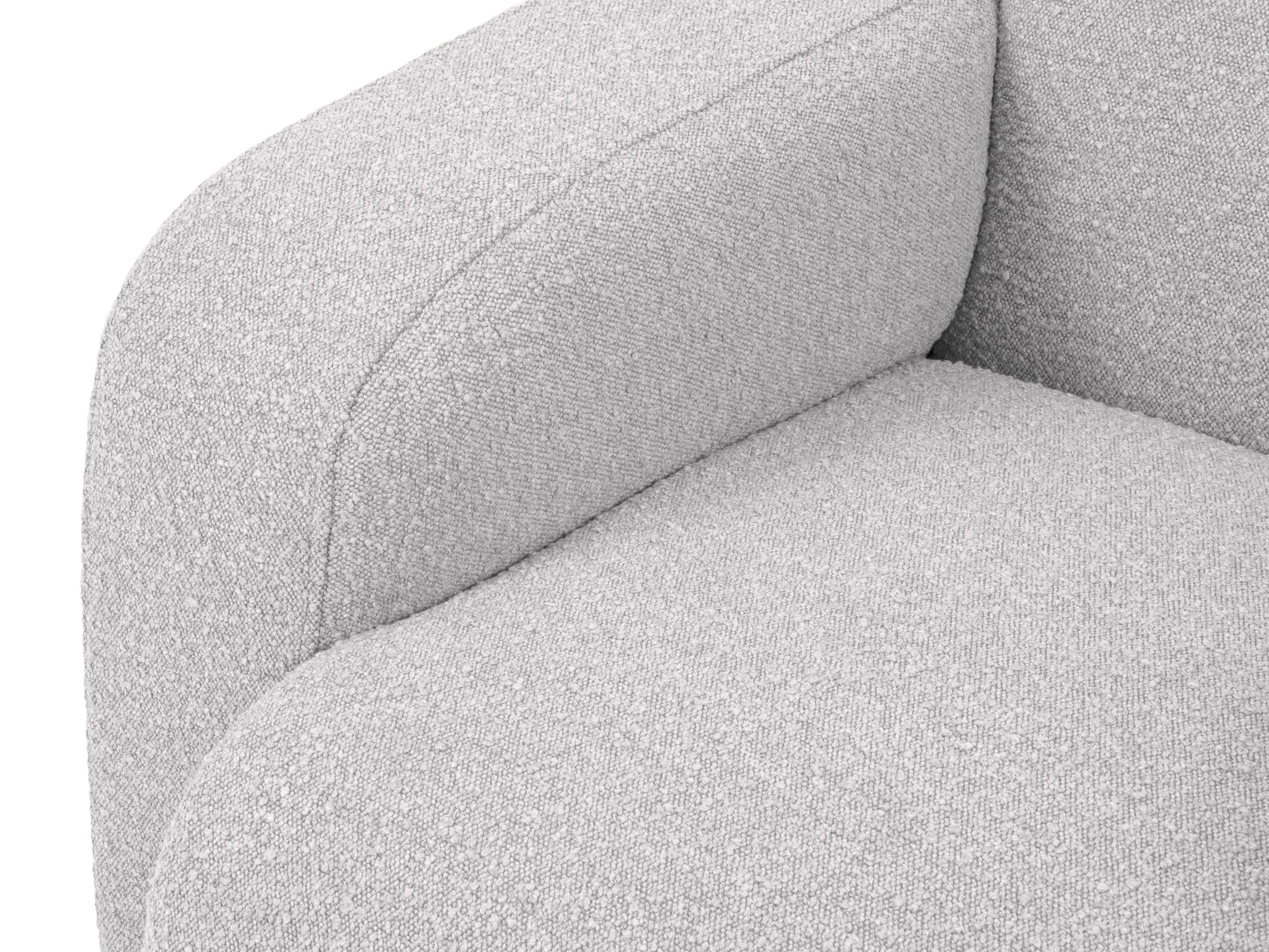 Narożnik prawostronny w tkaninie boucle 4-osobowy LOLA jasnoszary Windsor & Co Eye on Design