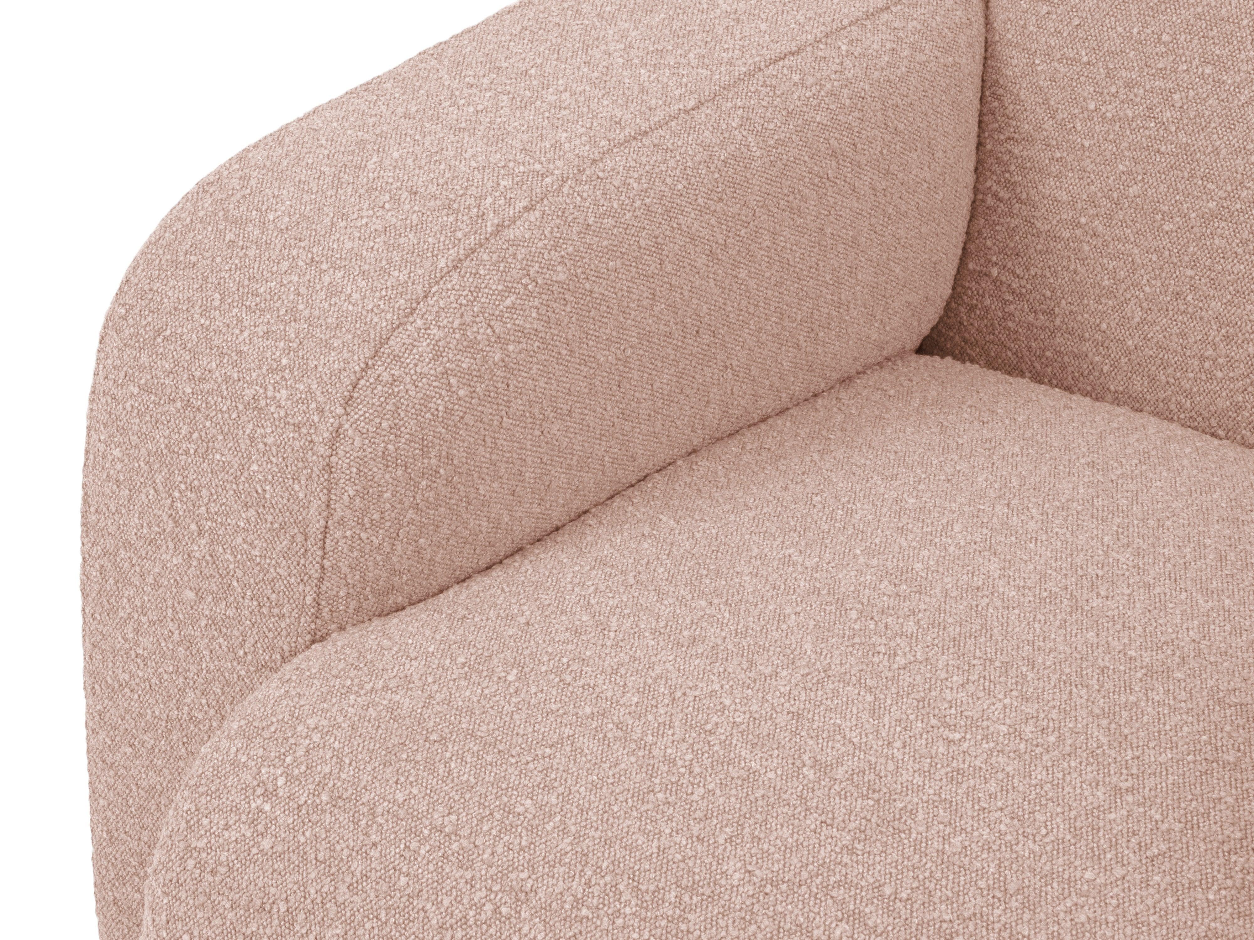 Narożnik prawostronny w tkaninie boucle 4-osobowy LOLA różowy Windsor & Co Eye on Design