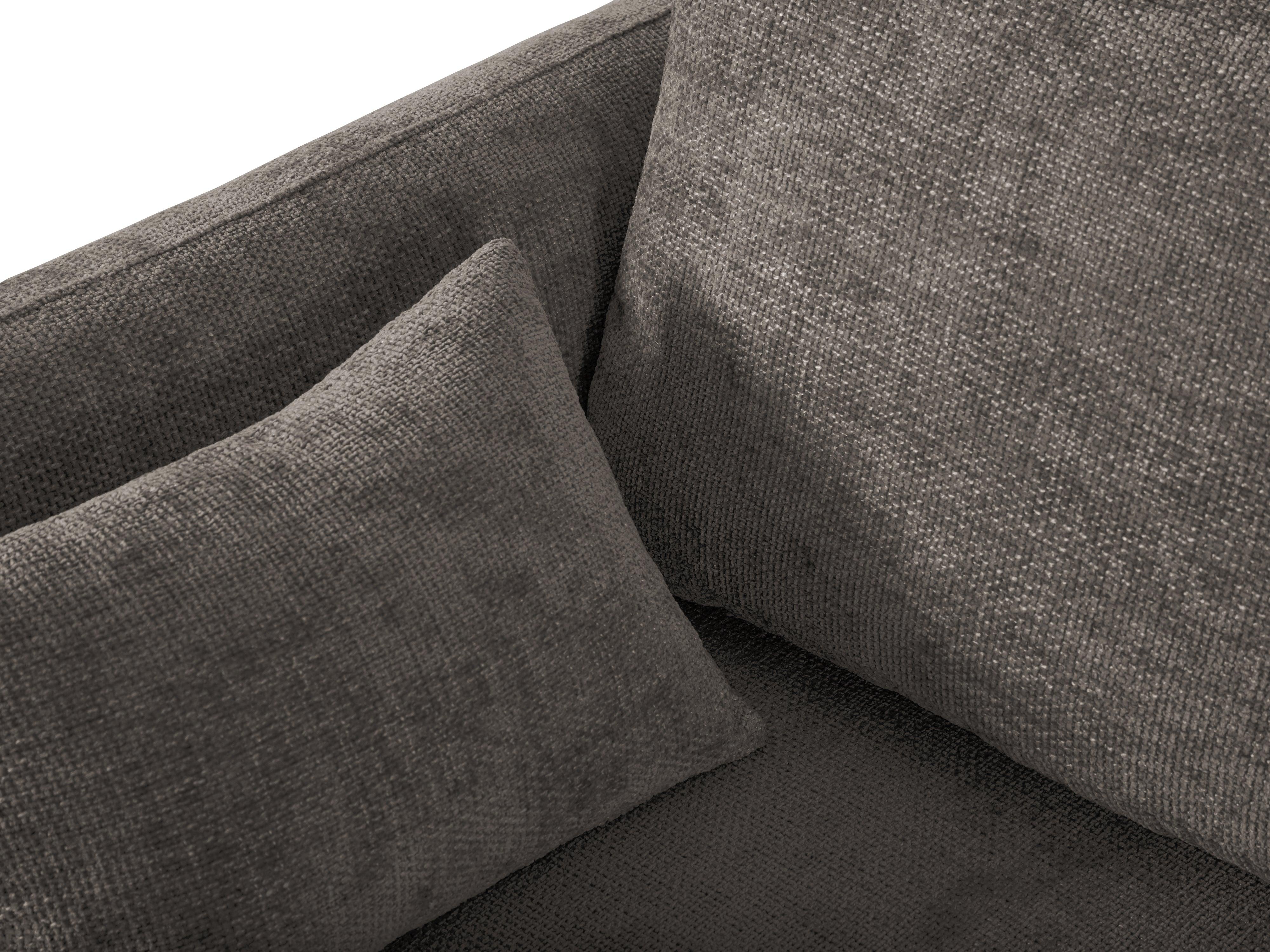 Narożnik prawostronny z funkcją spania MATERA szary szenil Cosmopolitan Design Eye on Design