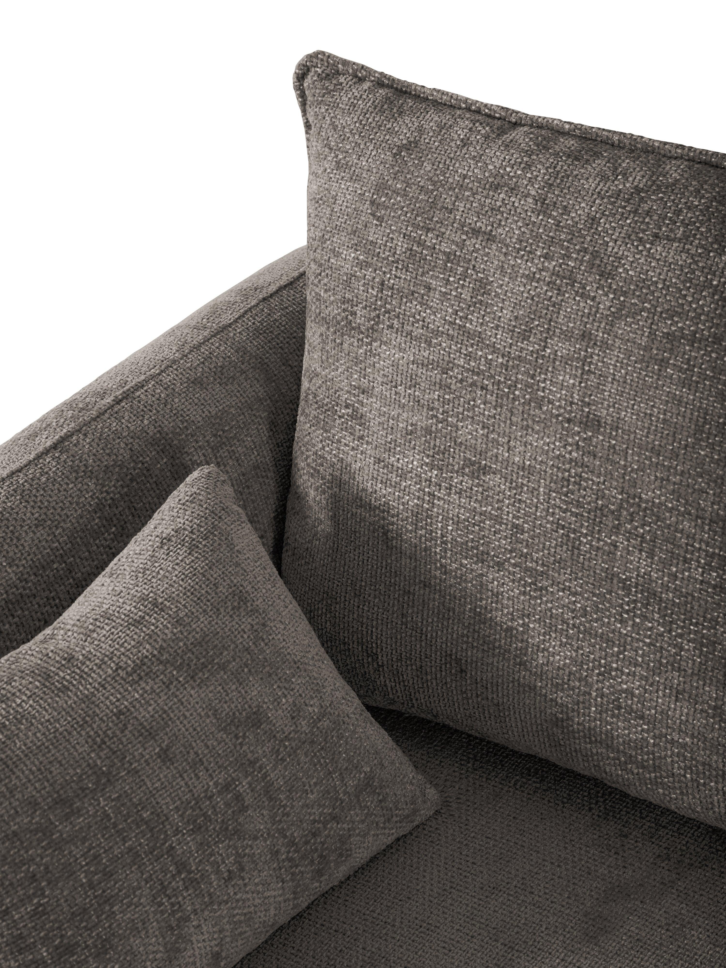 Narożnik prawostronny z funkcją spania MATERA szary szenil Cosmopolitan Design Eye on Design