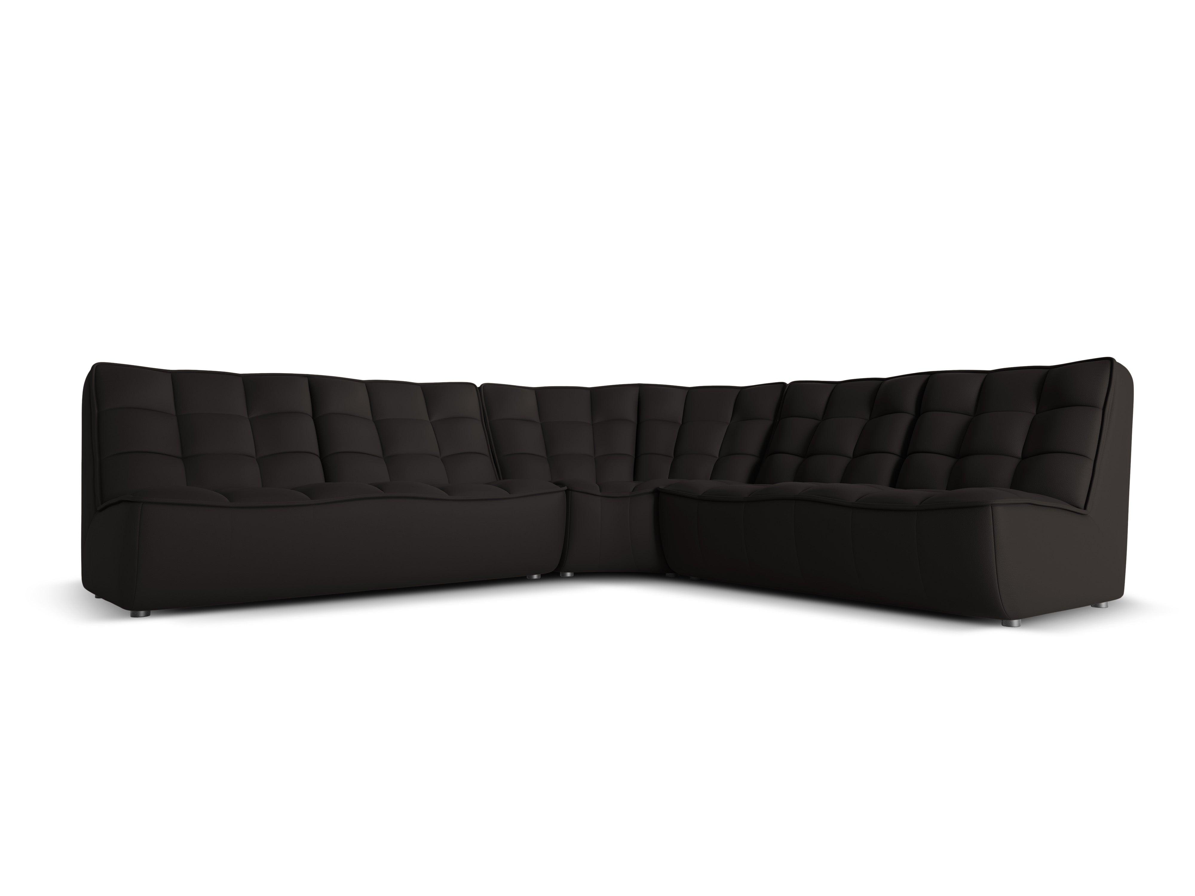 Narożnik skórzany symetryczny MONI czarny Maison Heritage Eye on Design