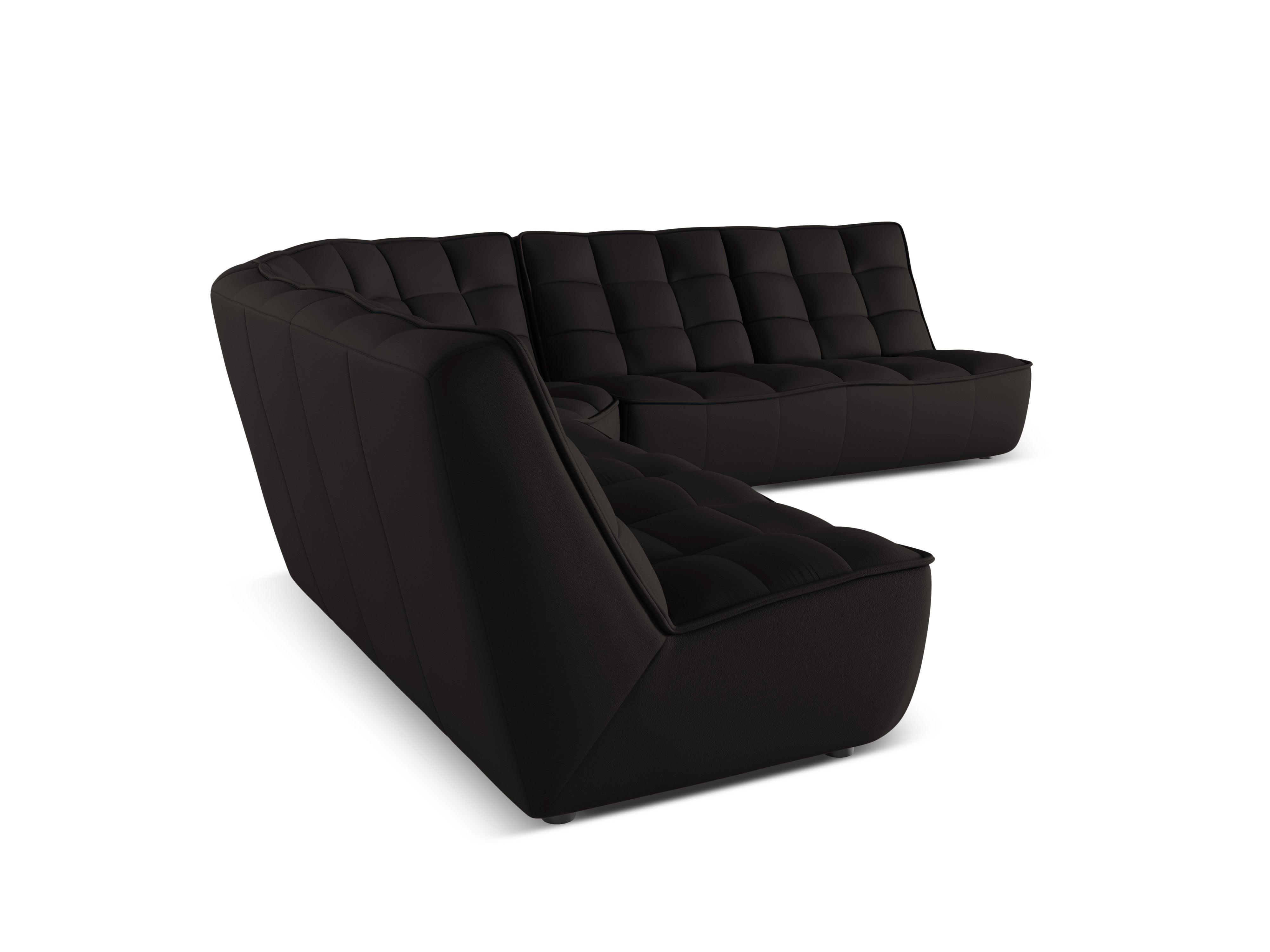 Narożnik skórzany symetryczny MONI czarny Maison Heritage Eye on Design