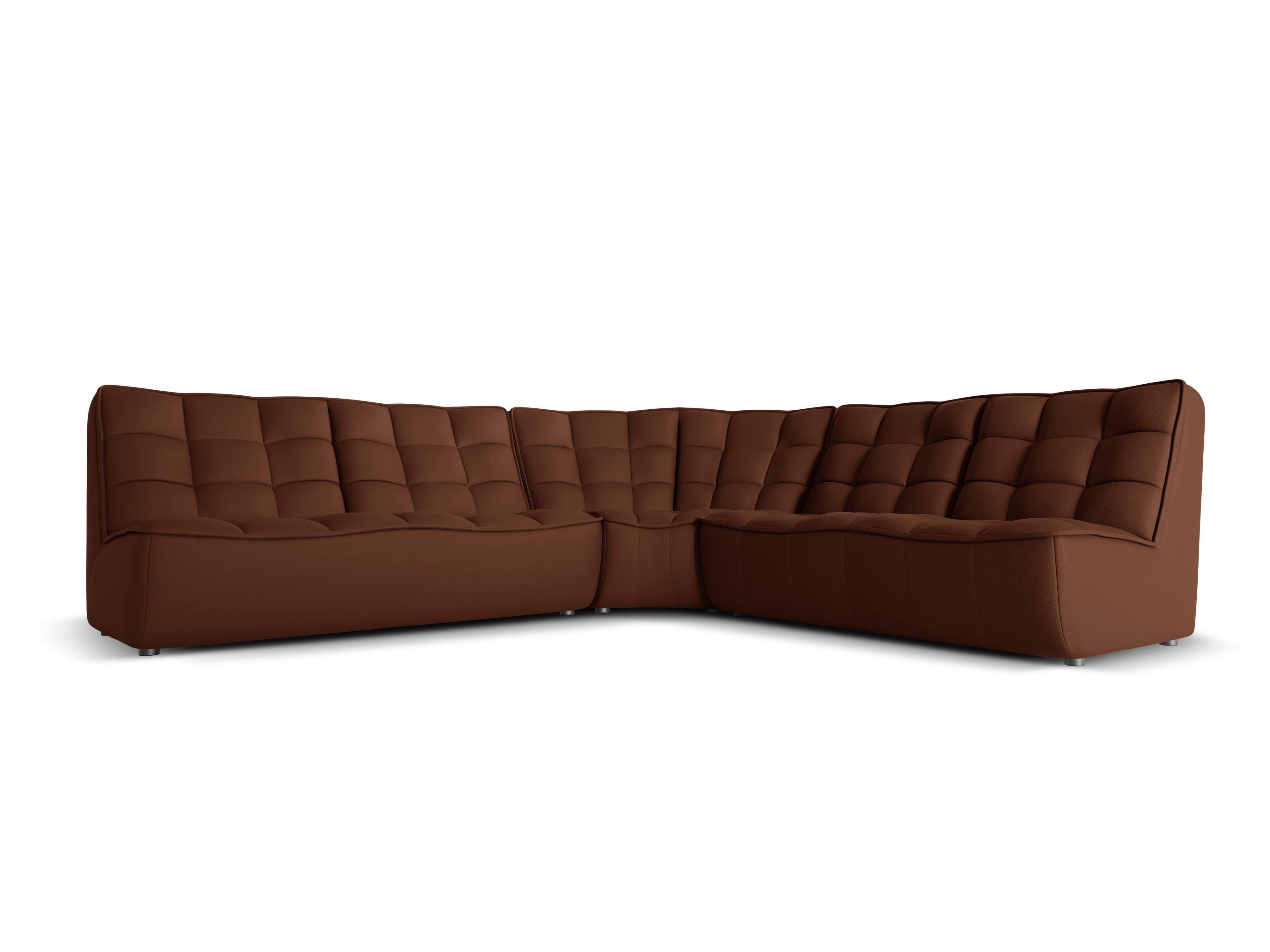 Narożnik skórzany symetryczny MONI czekoladowy Maison Heritage Eye on Design