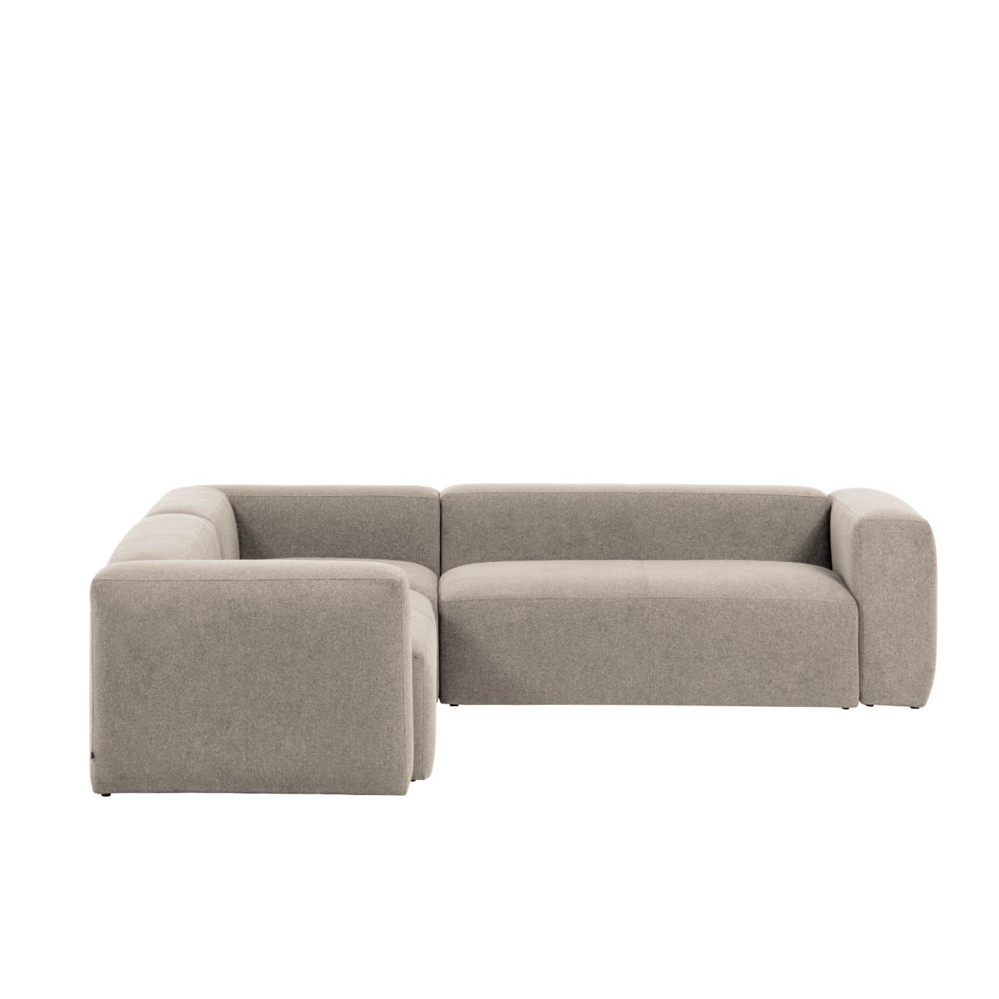 Narożnik symetryczny 4-osobowy BLOK beżowy szenil La Forma Eye on Design
