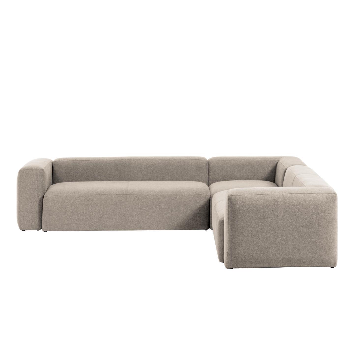 Narożnik symetryczny 6-osobowy BLOK beżowy szenil La Forma Eye on Design