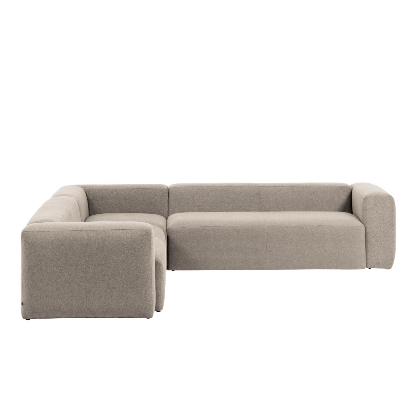 Narożnik symetryczny 6-osobowy BLOK beżowy szenil La Forma Eye on Design