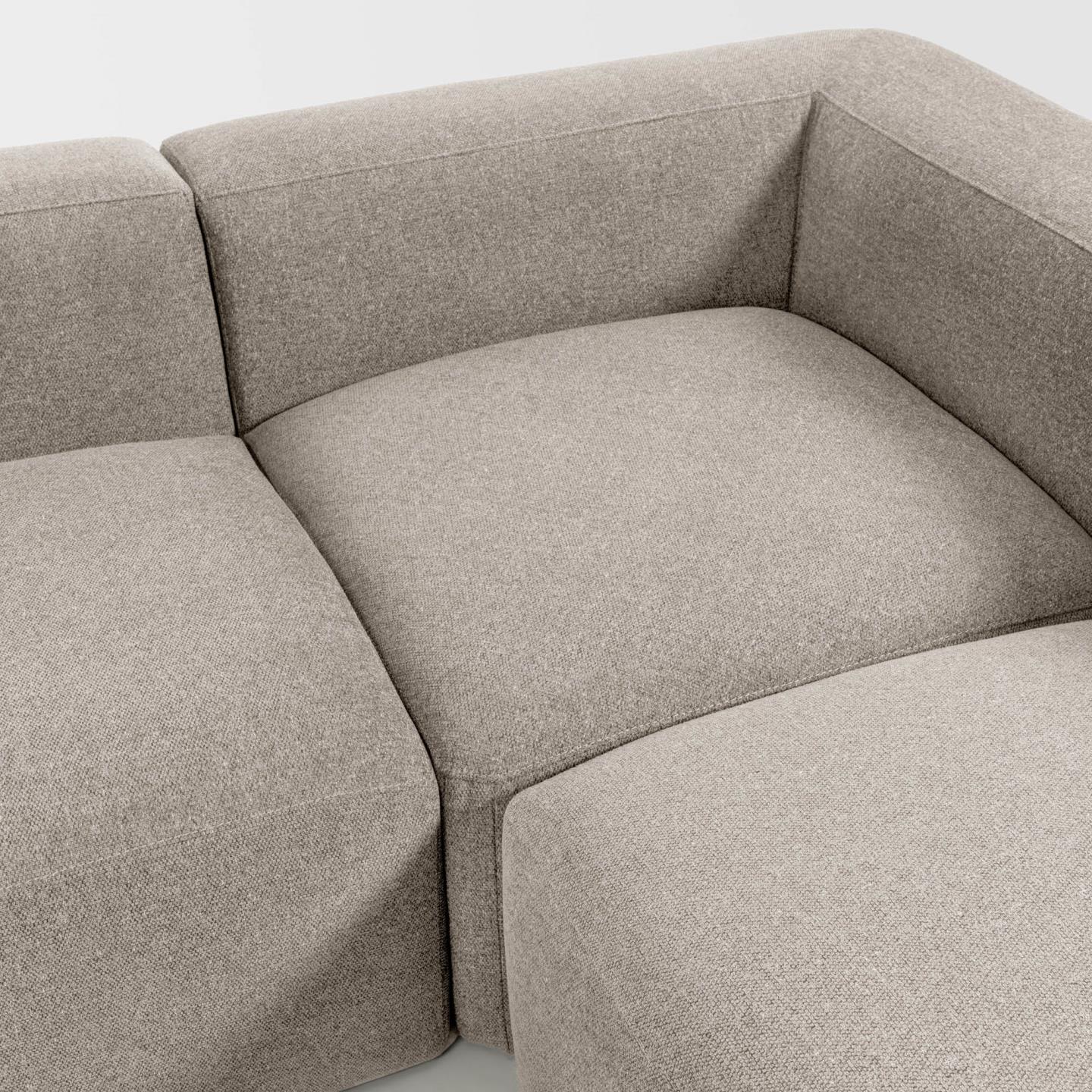 Narożnik symetryczny 6-osobowy BLOK beżowy szenil La Forma Eye on Design