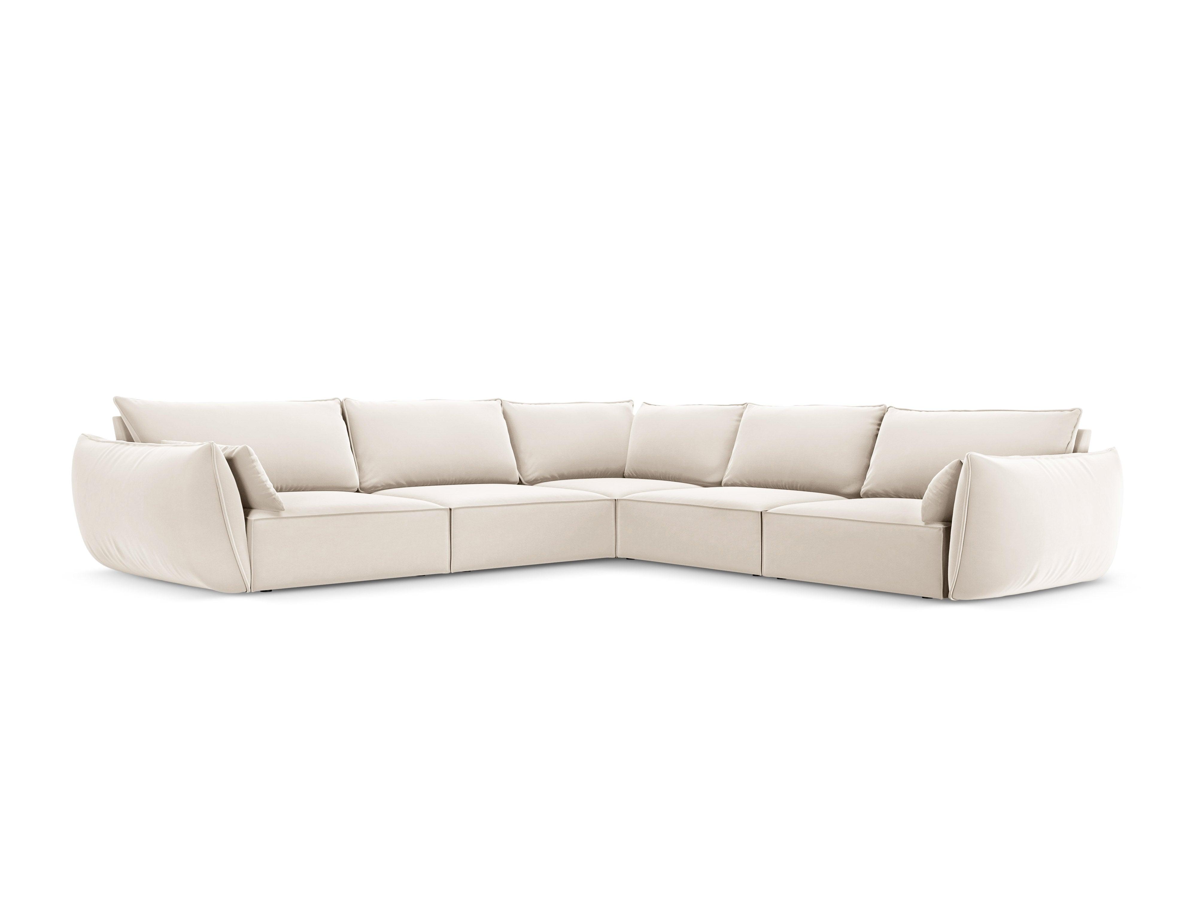 Narożnik symetryczny aksamitny VANDA beżowy Mazzini Sofas Eye on Design