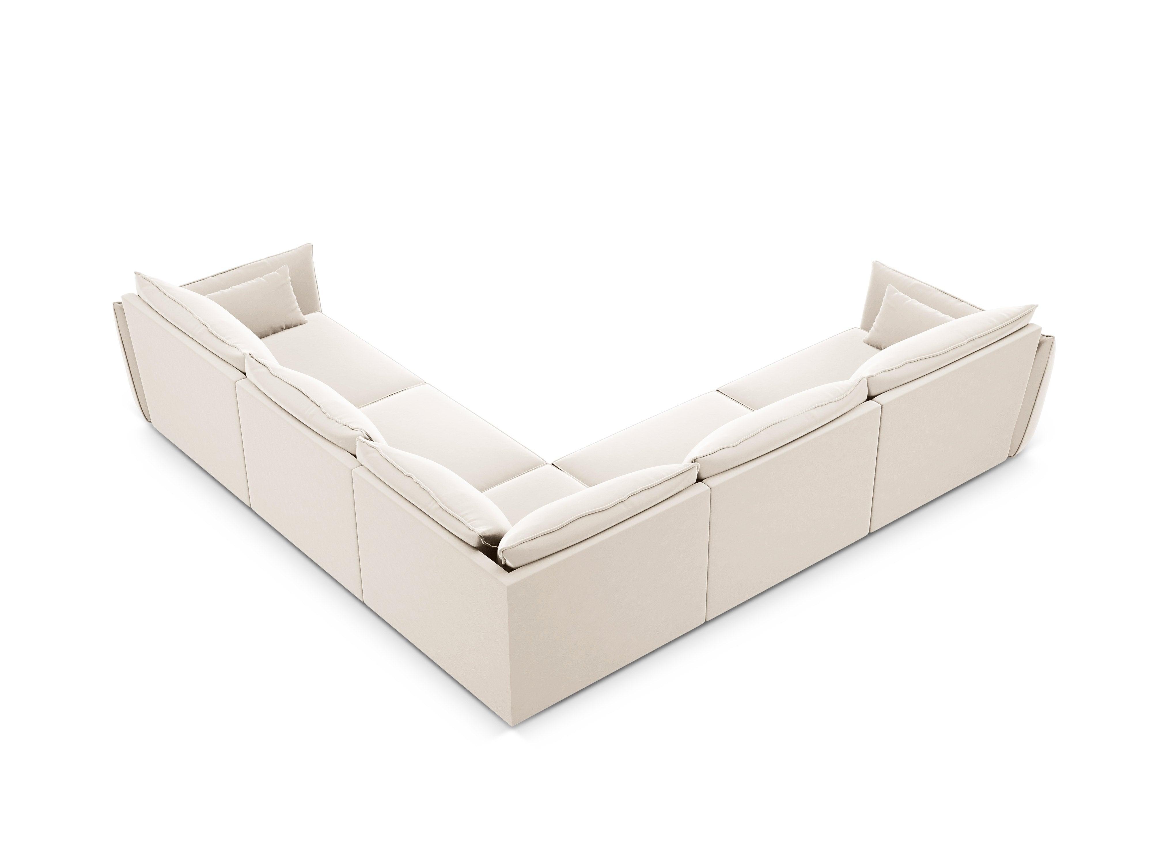 Narożnik symetryczny aksamitny VANDA beżowy Mazzini Sofas Eye on Design