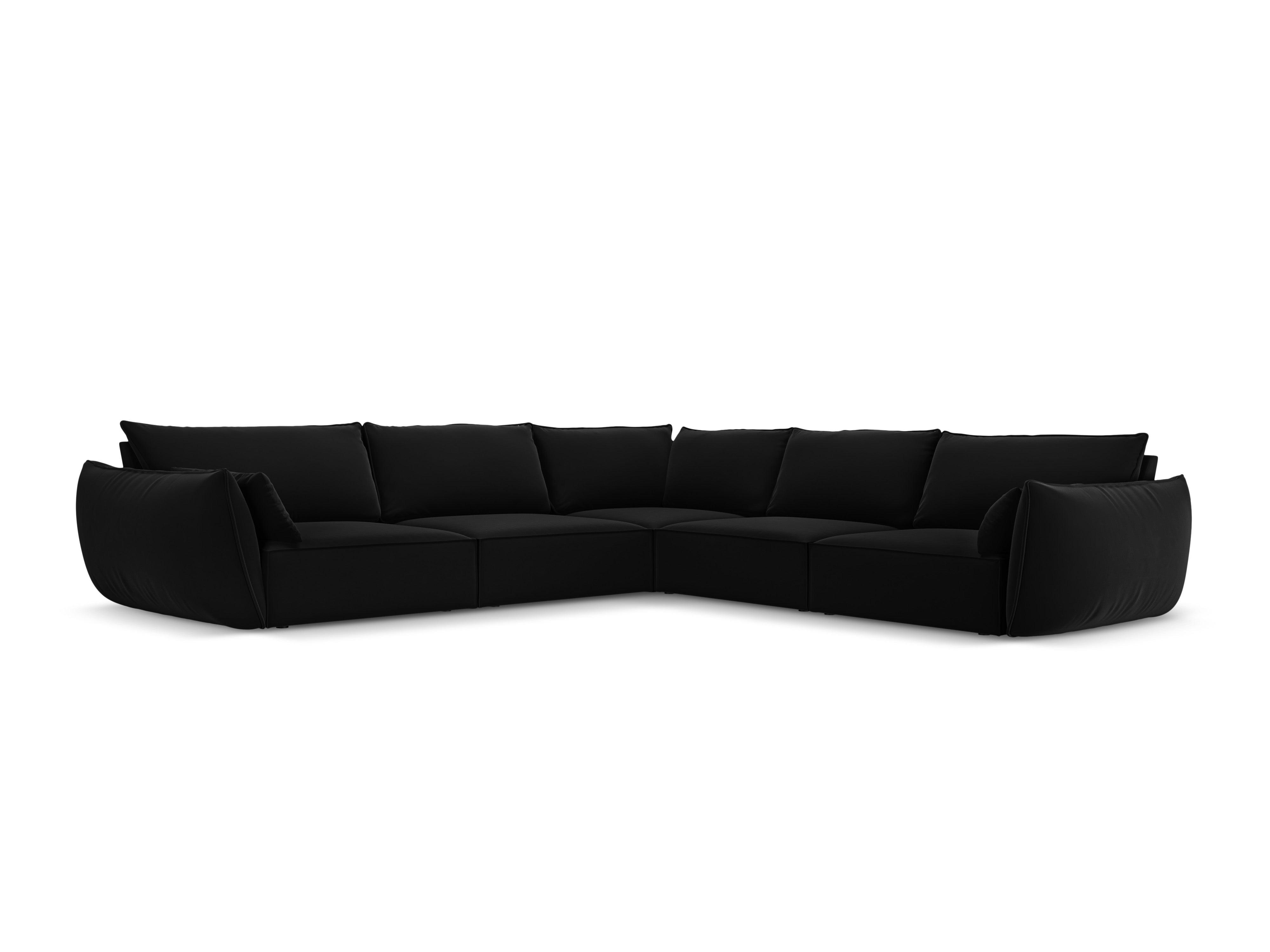 Narożnik symetryczny aksamitny VANDA czarny Mazzini Sofas Eye on Design