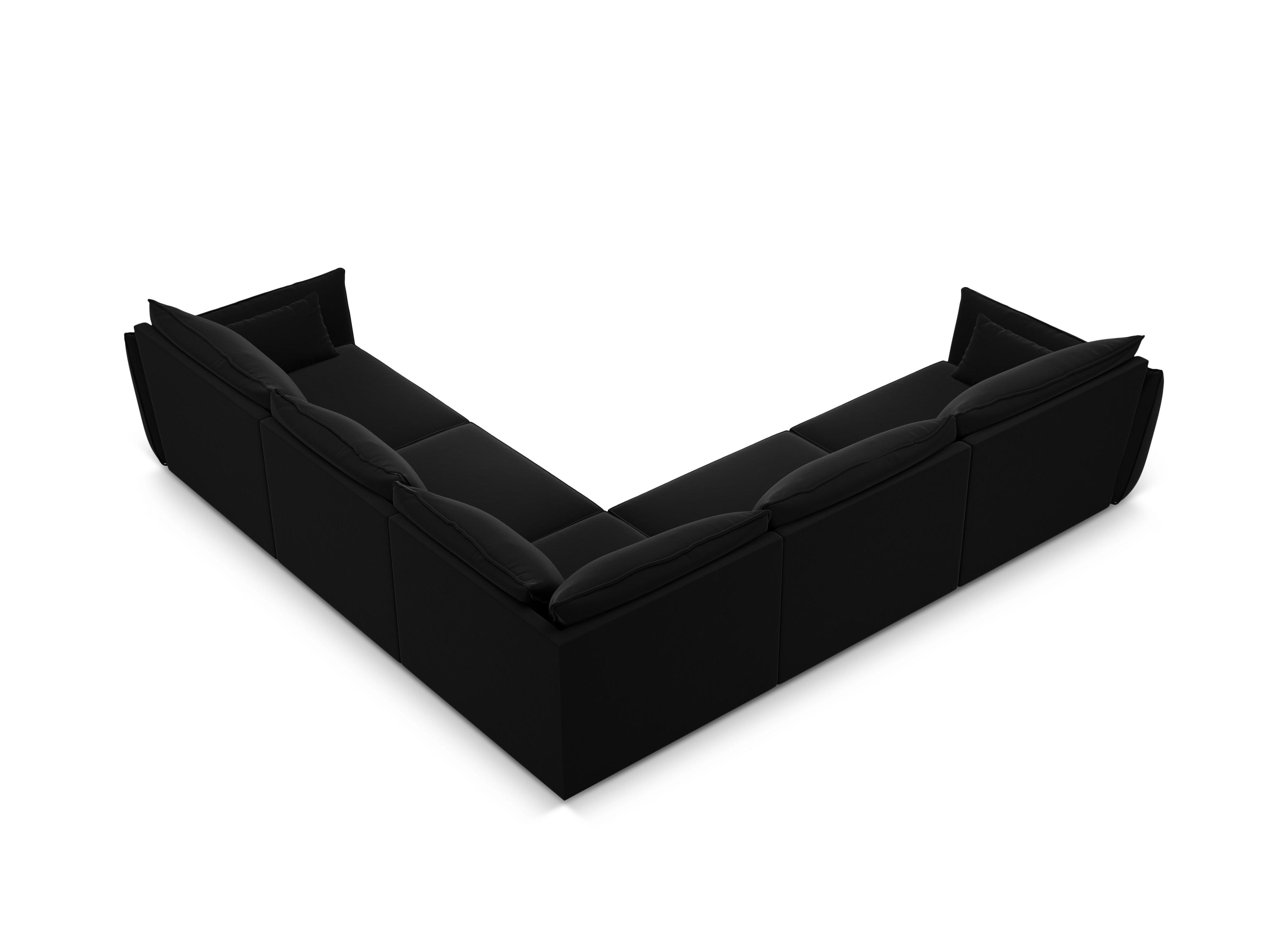 Narożnik symetryczny aksamitny VANDA czarny Mazzini Sofas Eye on Design