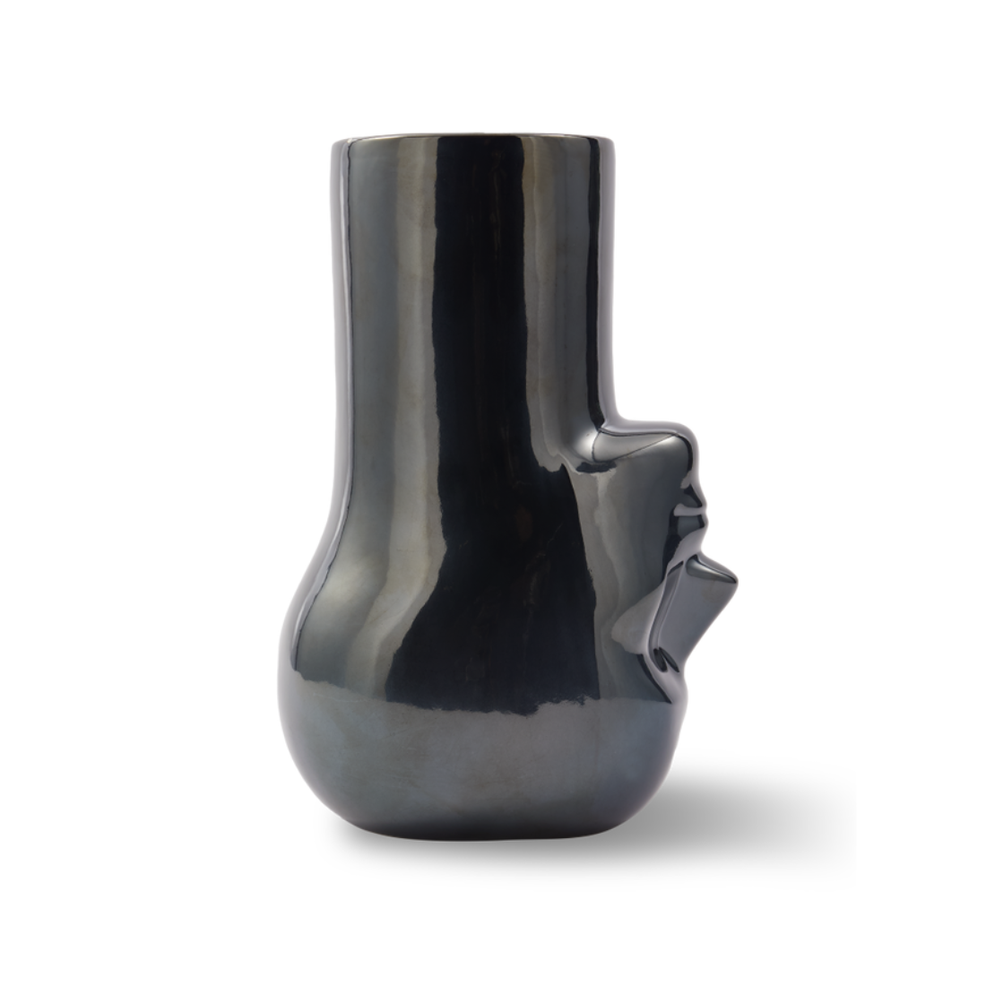 Upside-Down Long Neck Vase dunkelgrau