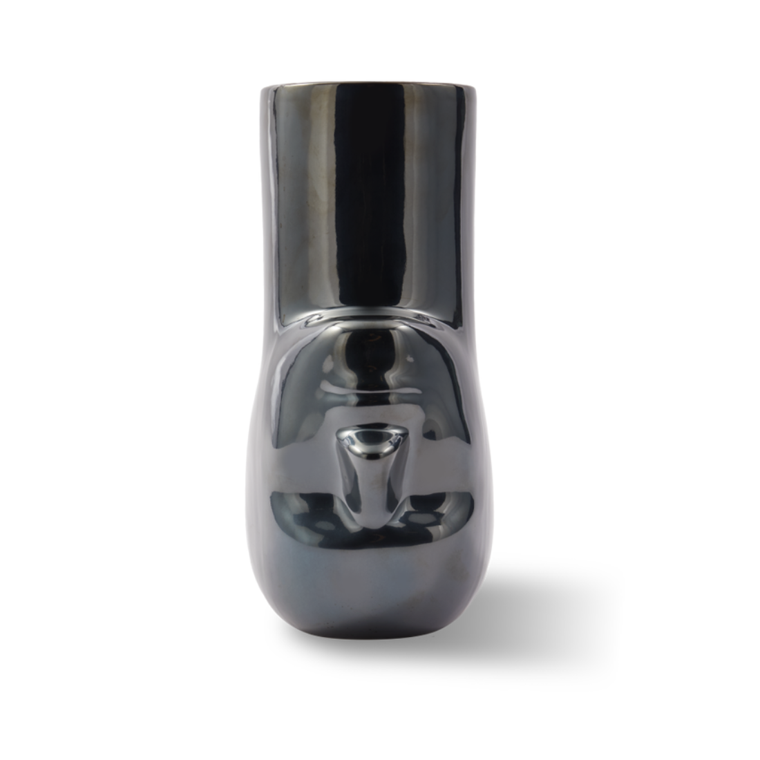 Upside-Down Long Neck Vase dunkelgrau