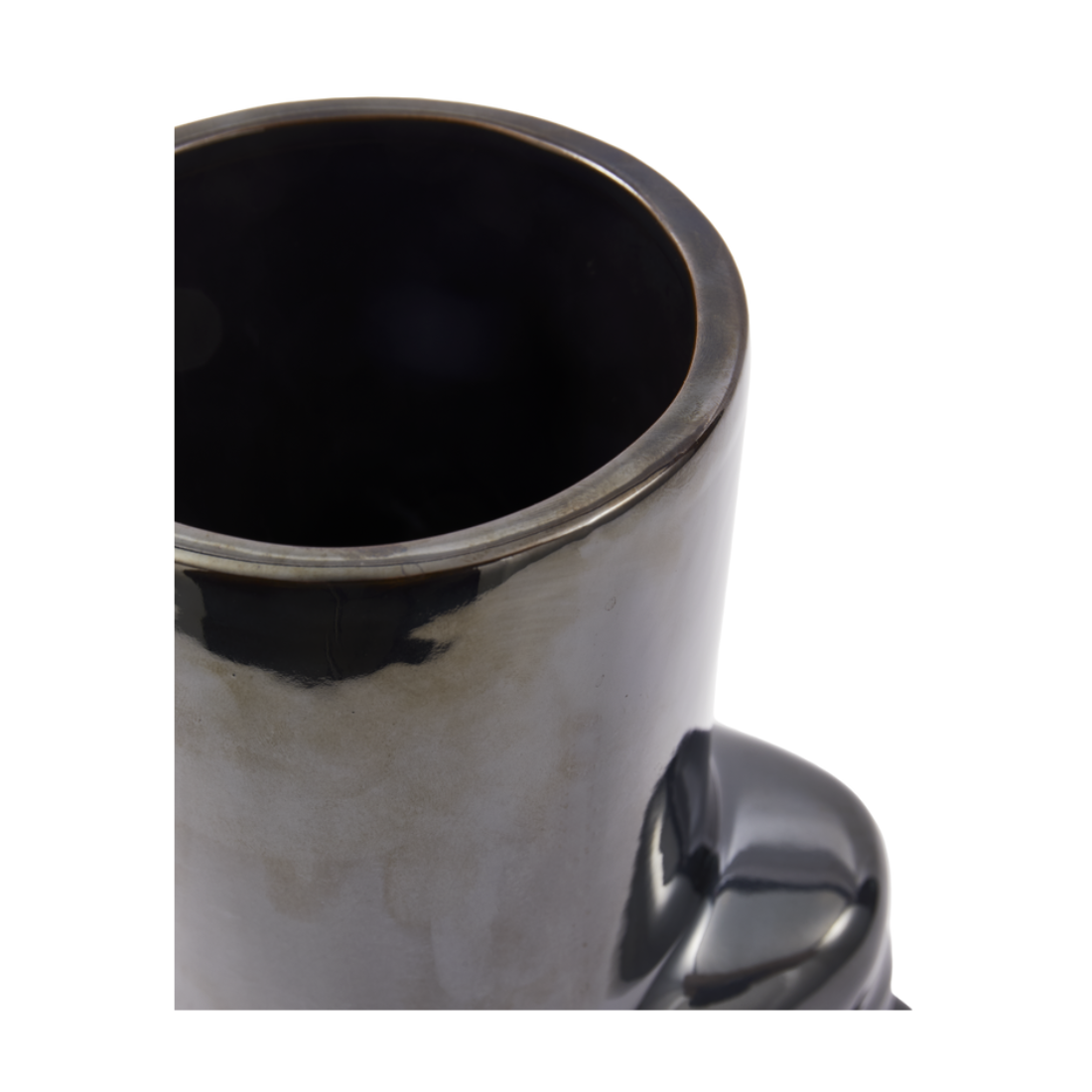 Upside-Down Long Neck Vase dunkelgrau