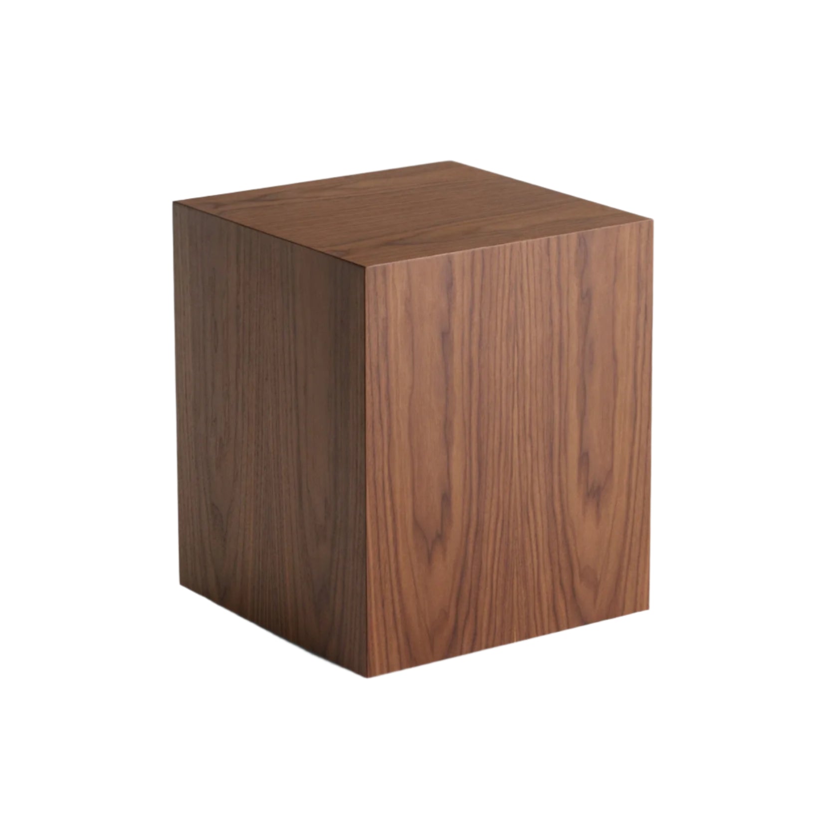 Mass nut veneer side table