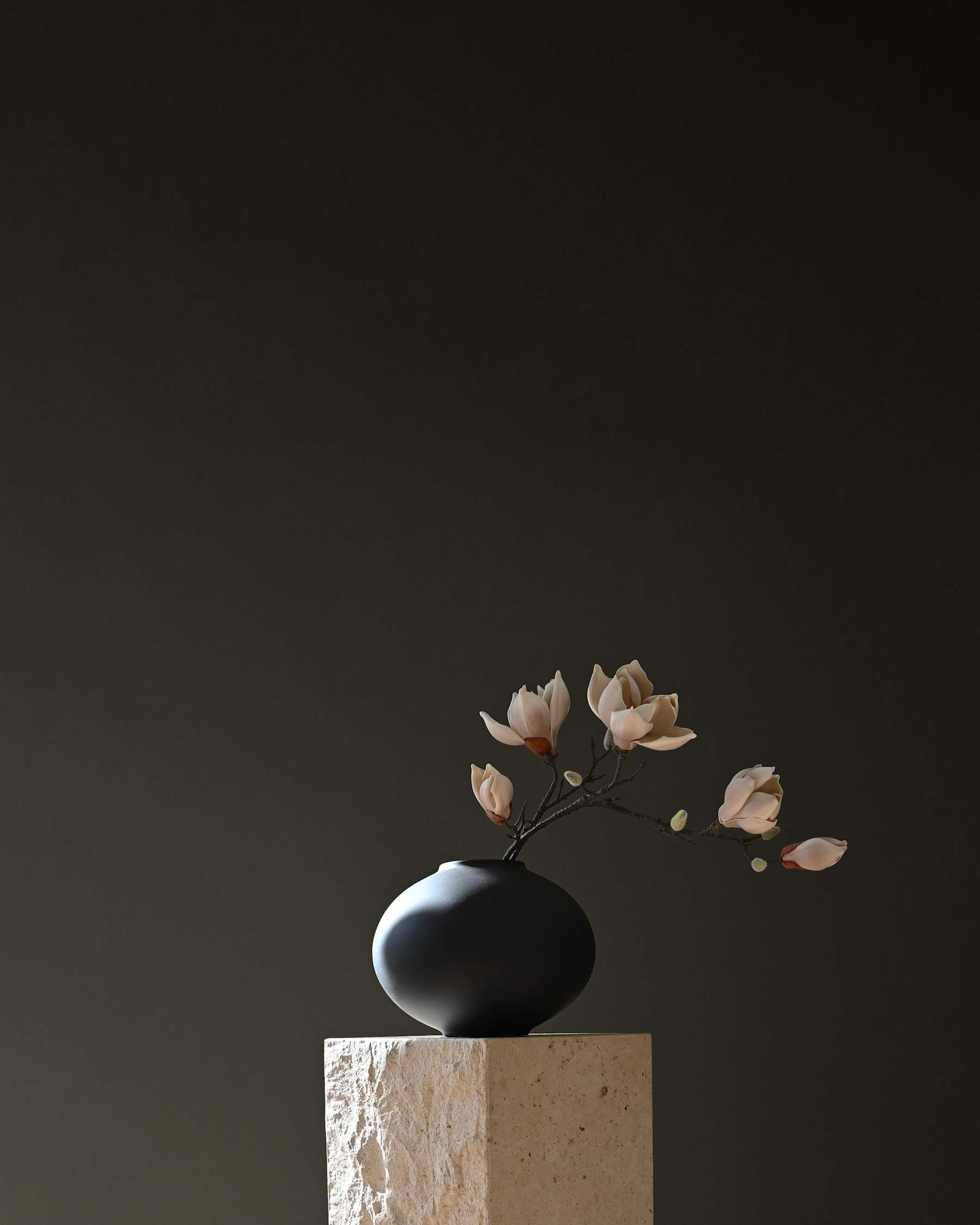SUNAO FAT vase black