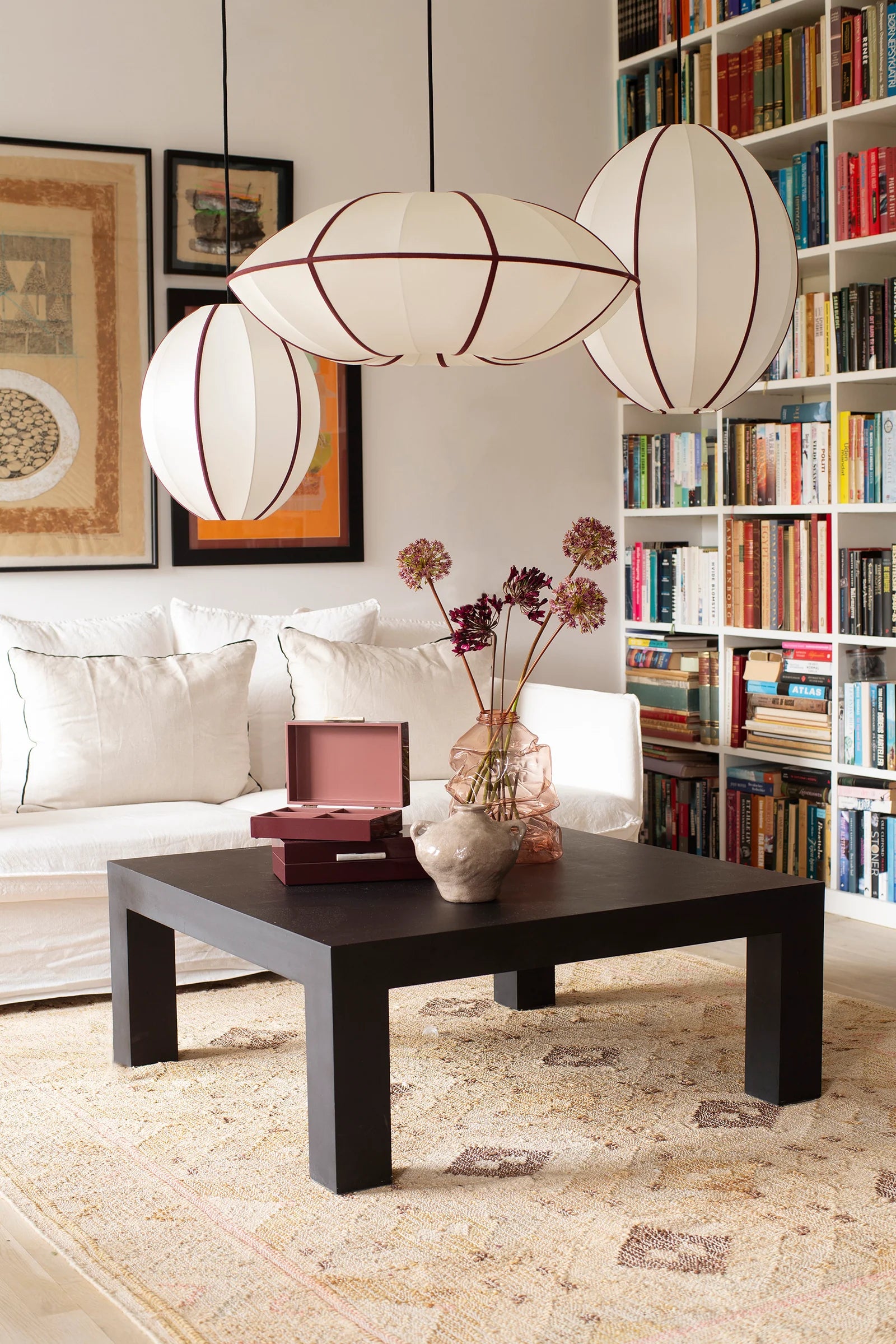 UFO-Schirm gebrochenes Weiß mit Bordeaux