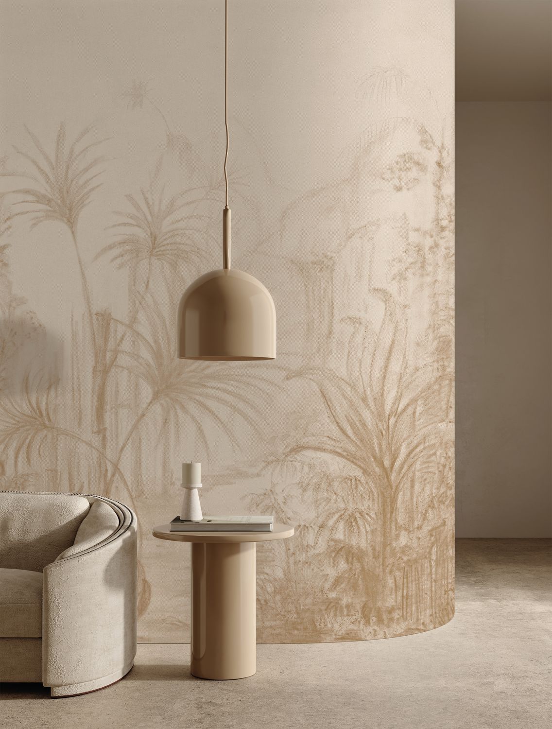 Wandbild ARILLE beige